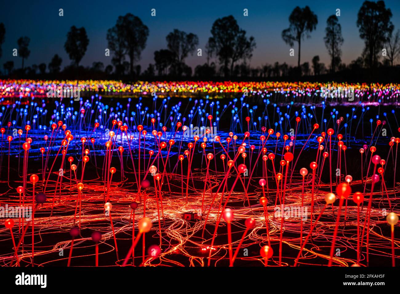 Field of Light at Uluru Stock Photo - Alamy