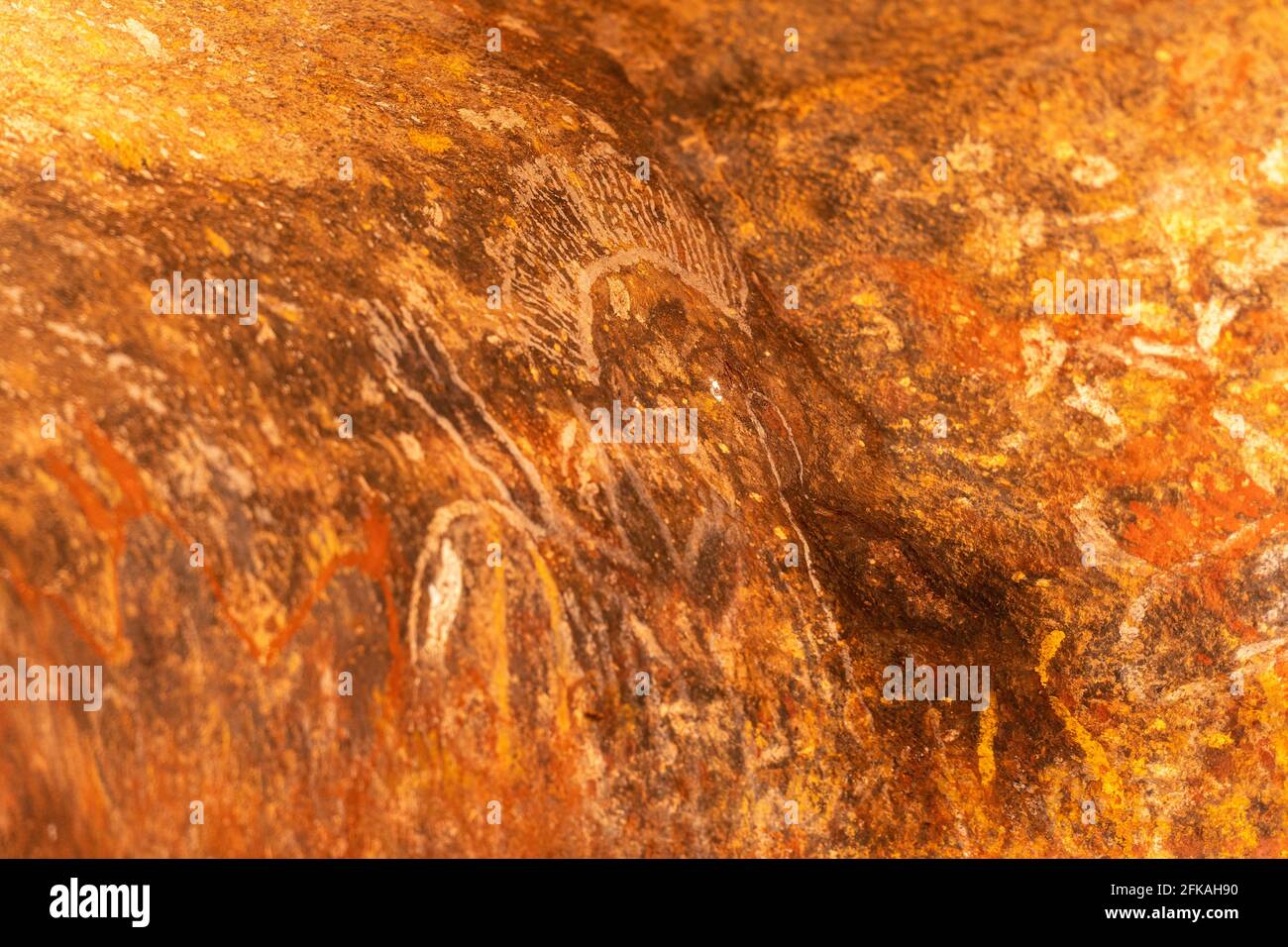 Rock art at Uluru Stock Photo