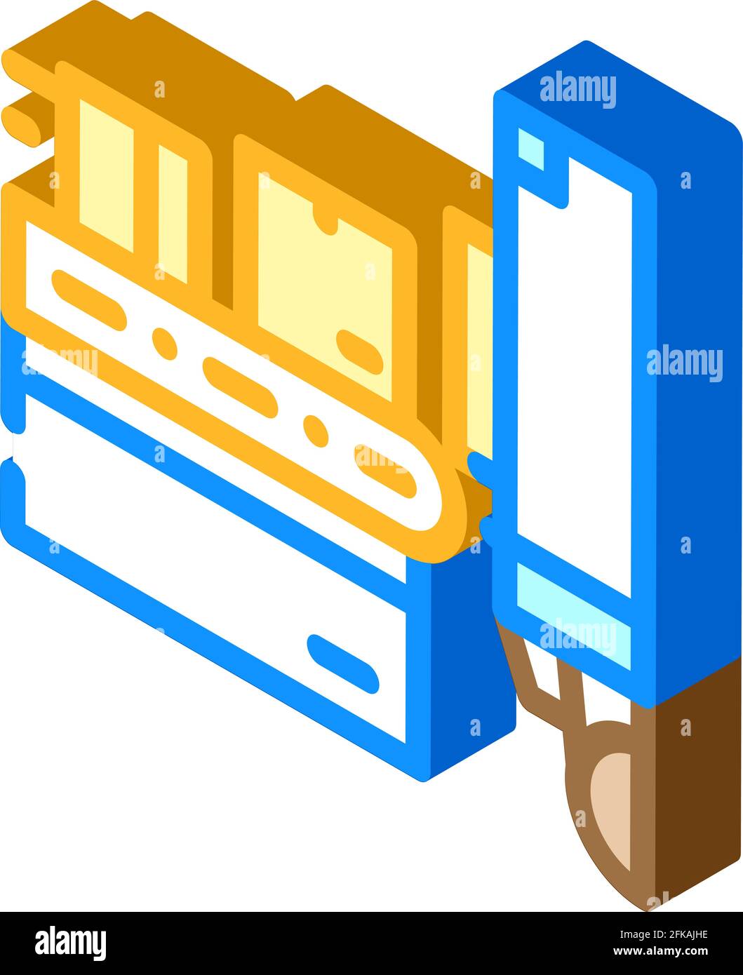autoloading in truck wholesale isometric icon vector illustration Stock ...