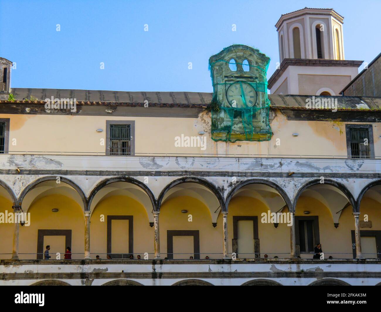Conservatorio di Sant'Anna, Abbey of S. Lorenzo now Università degli Studi della Campania 'Luigi Vanvitelli', Aversa, Campania, Italy Stock Photo