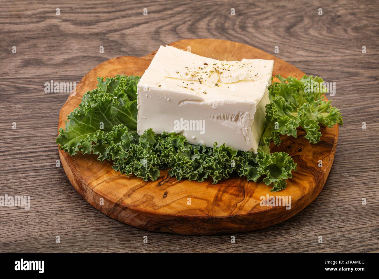 Traditional tasty Greek Feta soft cheese brick Stock Photo Alamy