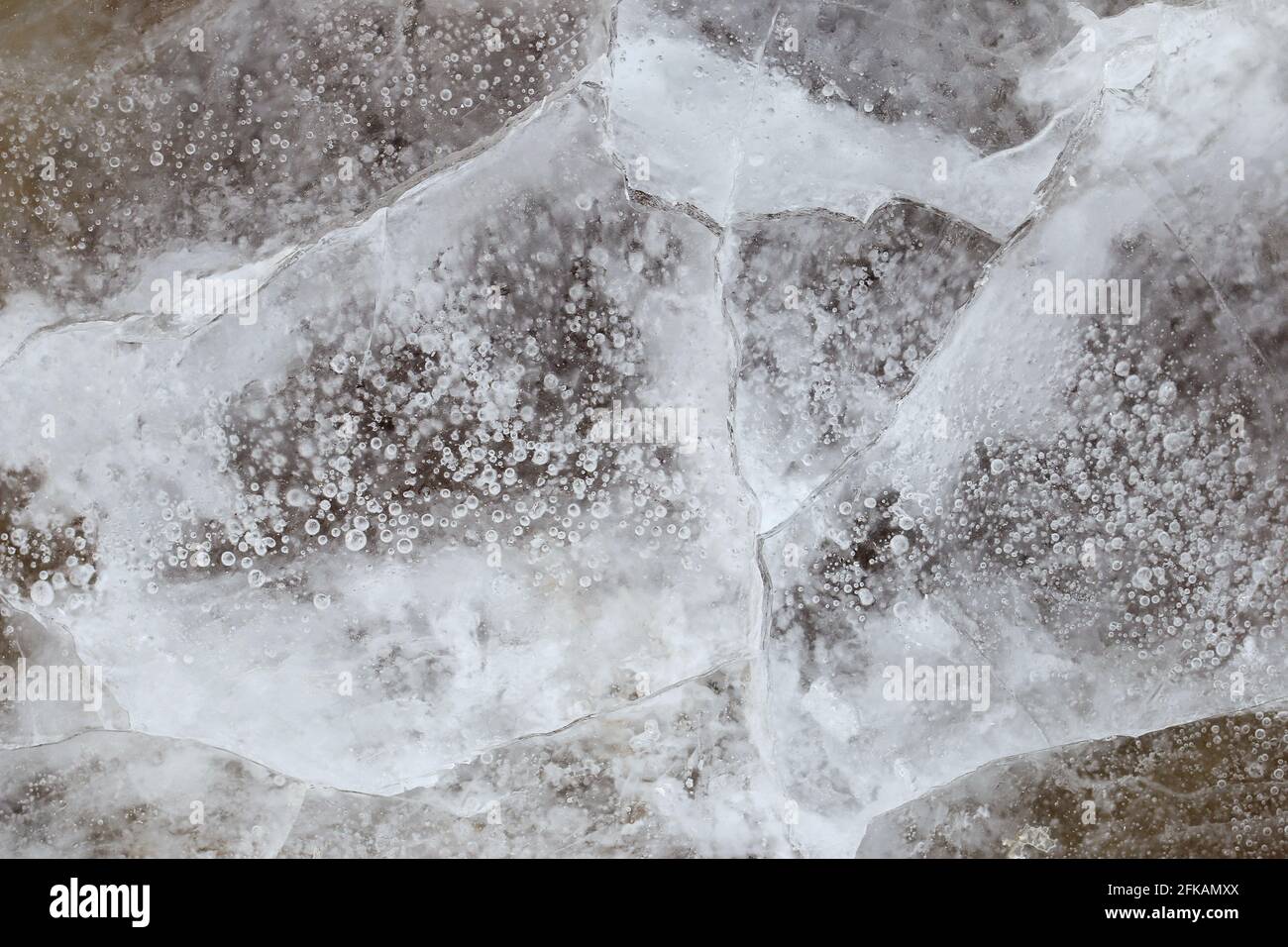 texture of Ice, background of scratches, bubbles, and cracks on the
