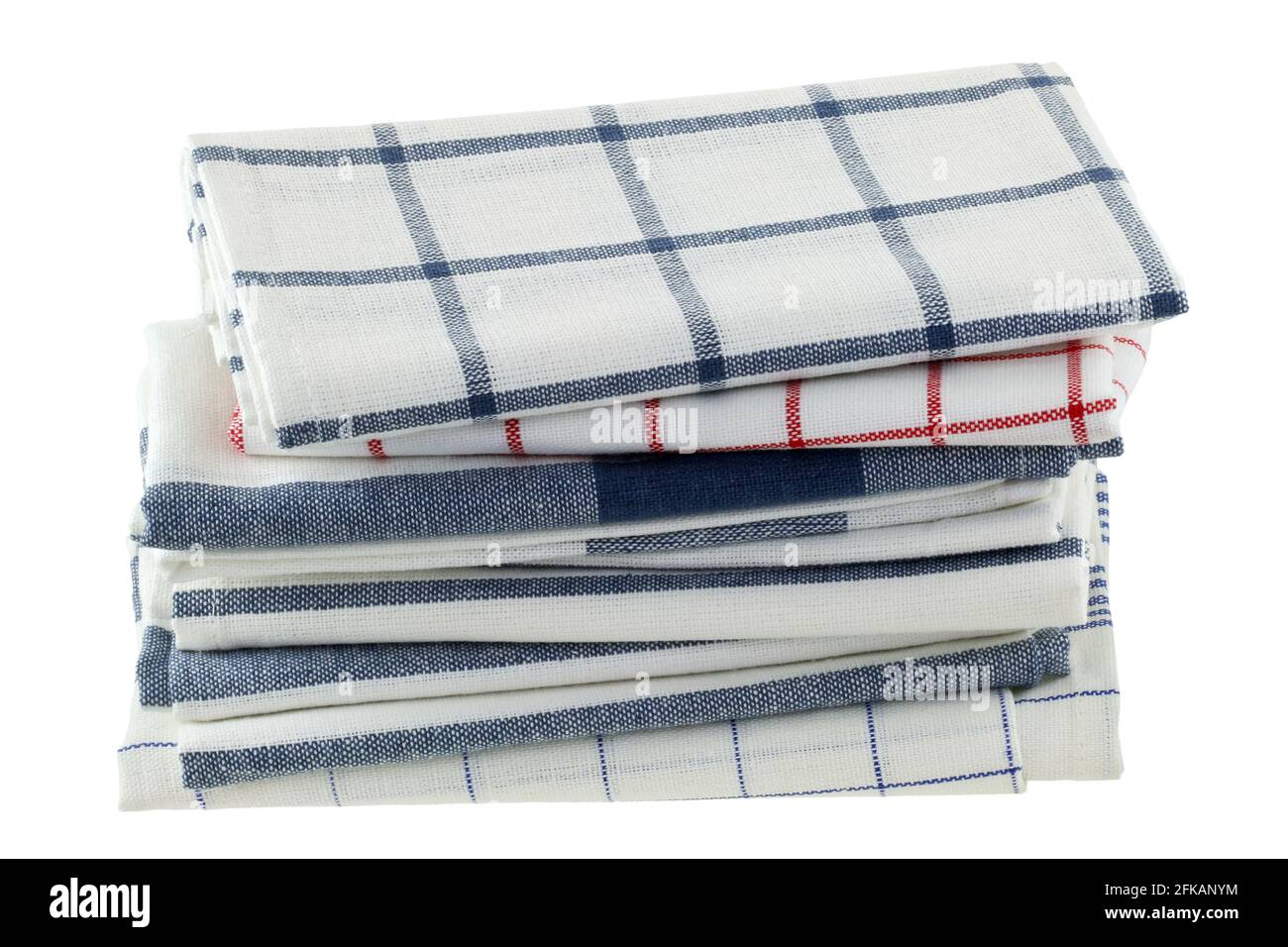 Colorful checkered kitchen towels Stock Photo by ©daffodil 91233802