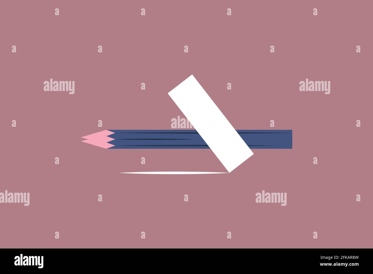 Vector chalk instead of pencil in matt style Stock Vector
