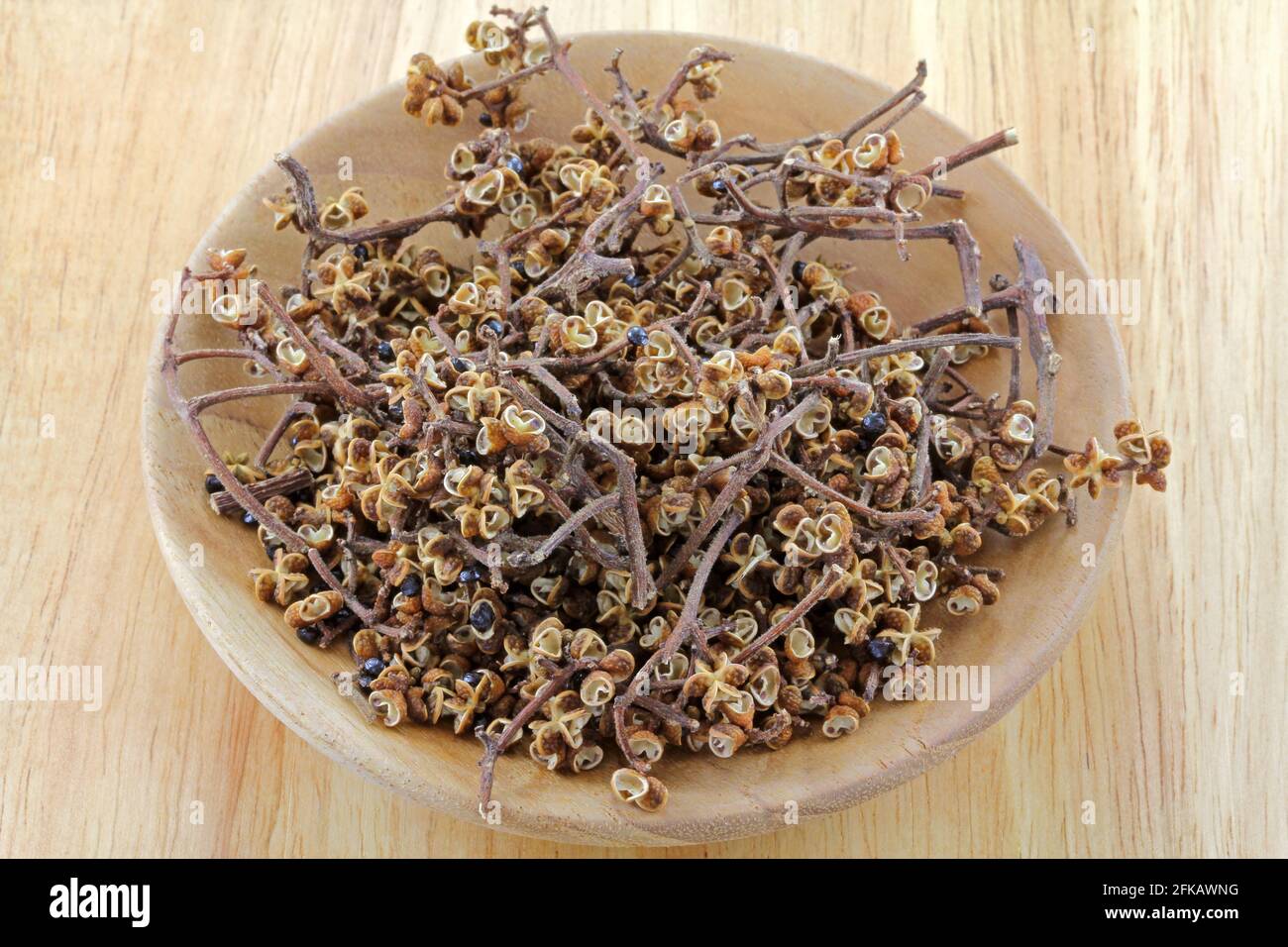 A bowl of dried Sichuan pepper Stock Photo