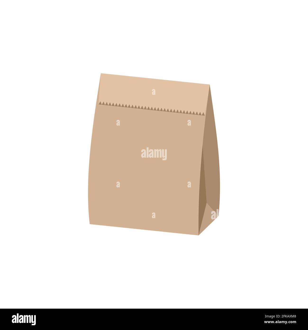 Brown paper bag. Biodegradable environmental friendly bag. Groceries