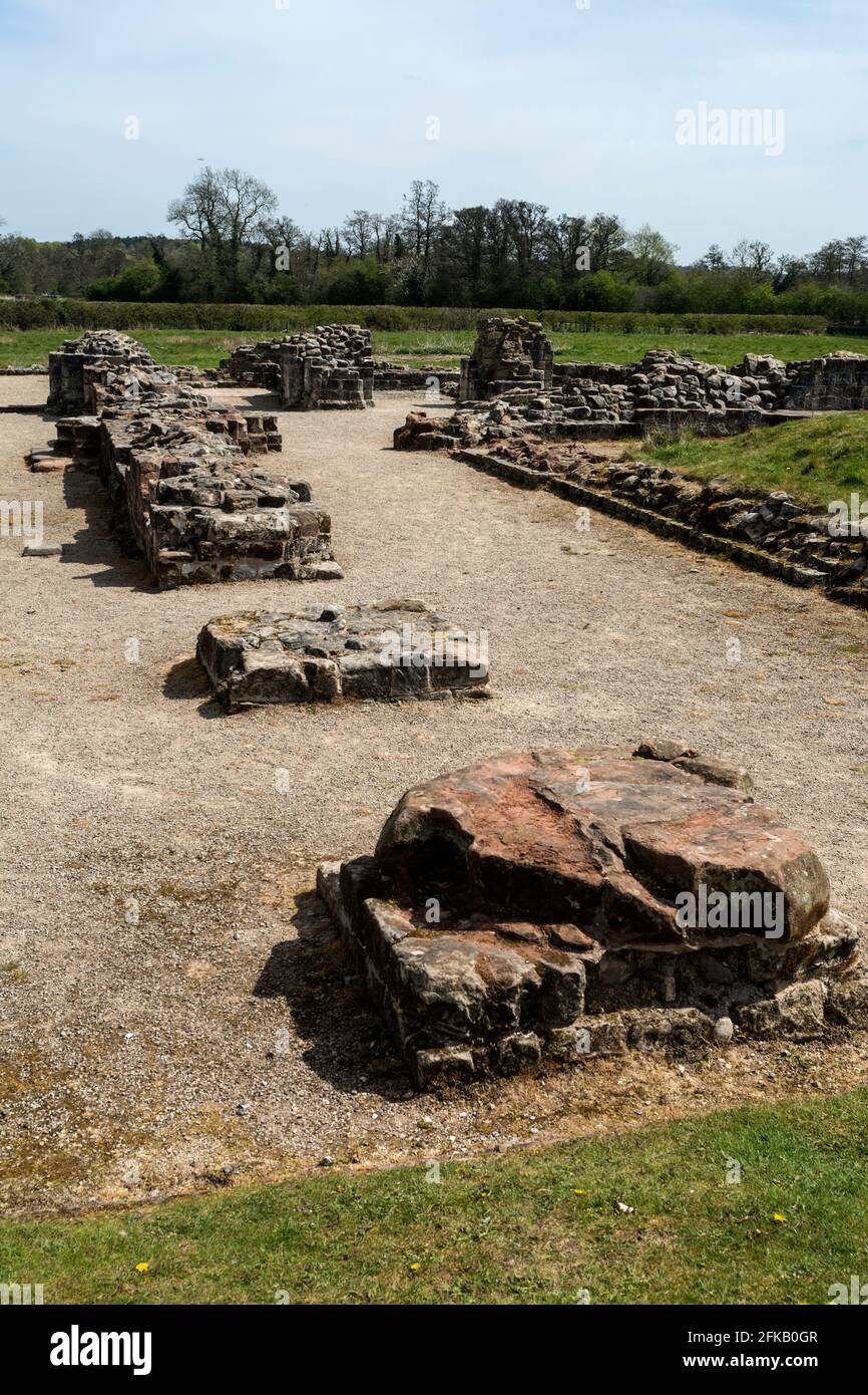 Bordesley Abbey ruins, Redditch, Worcestershire, England, UK Stock