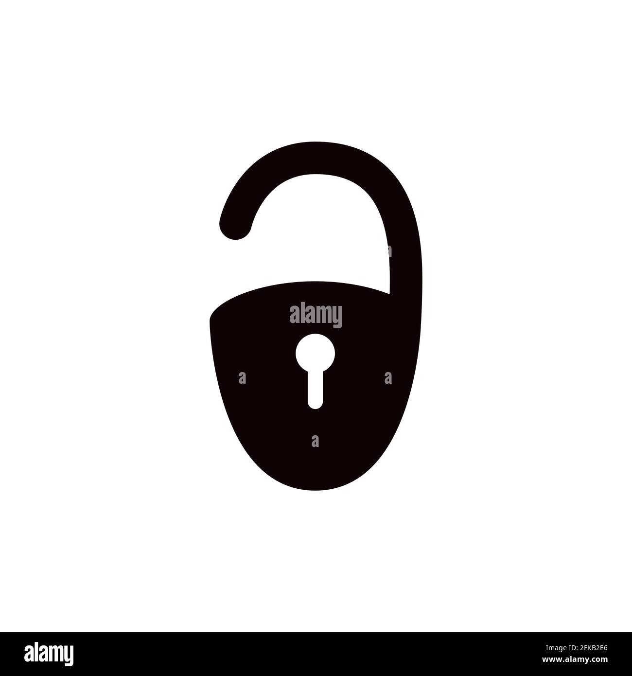 Lock icon on white isolated background. Vector illustration. Stock Vector