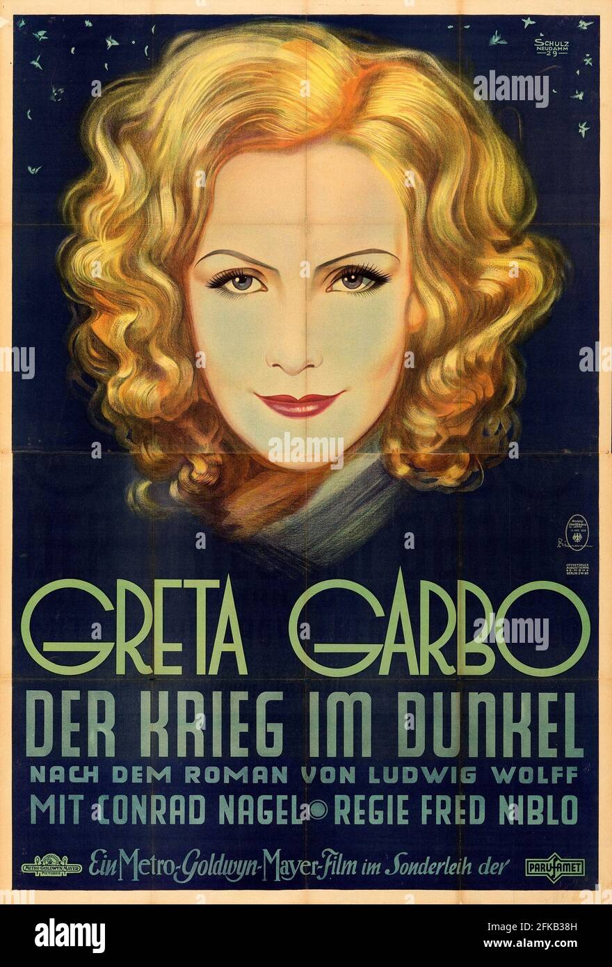 Der Krieg im Dunkel (Originaltitel: The Mysterious Lady) feat. Greta Garbo Stock Photo