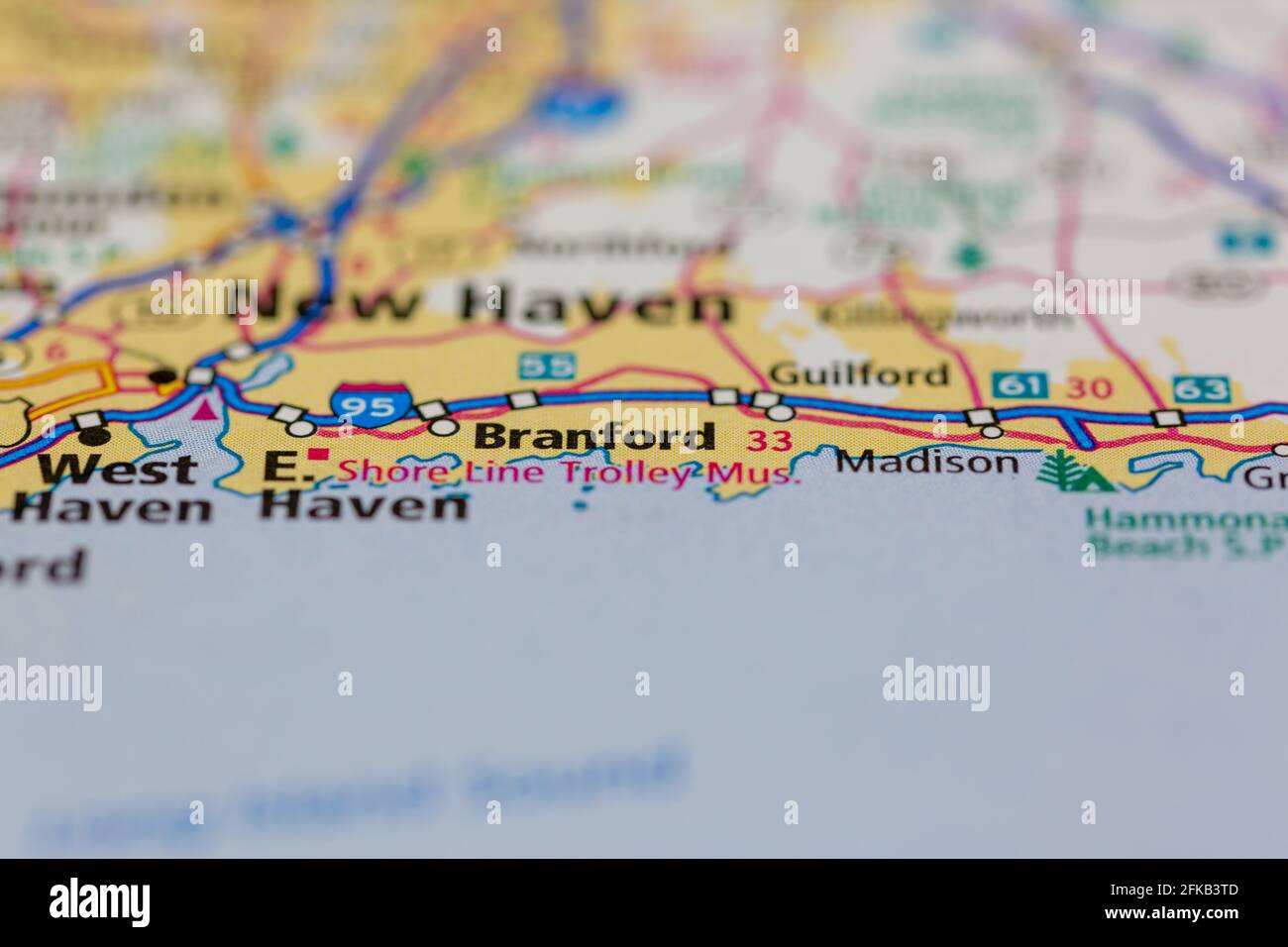 Branford connecticut map hi-res stock photography and images - Alamy