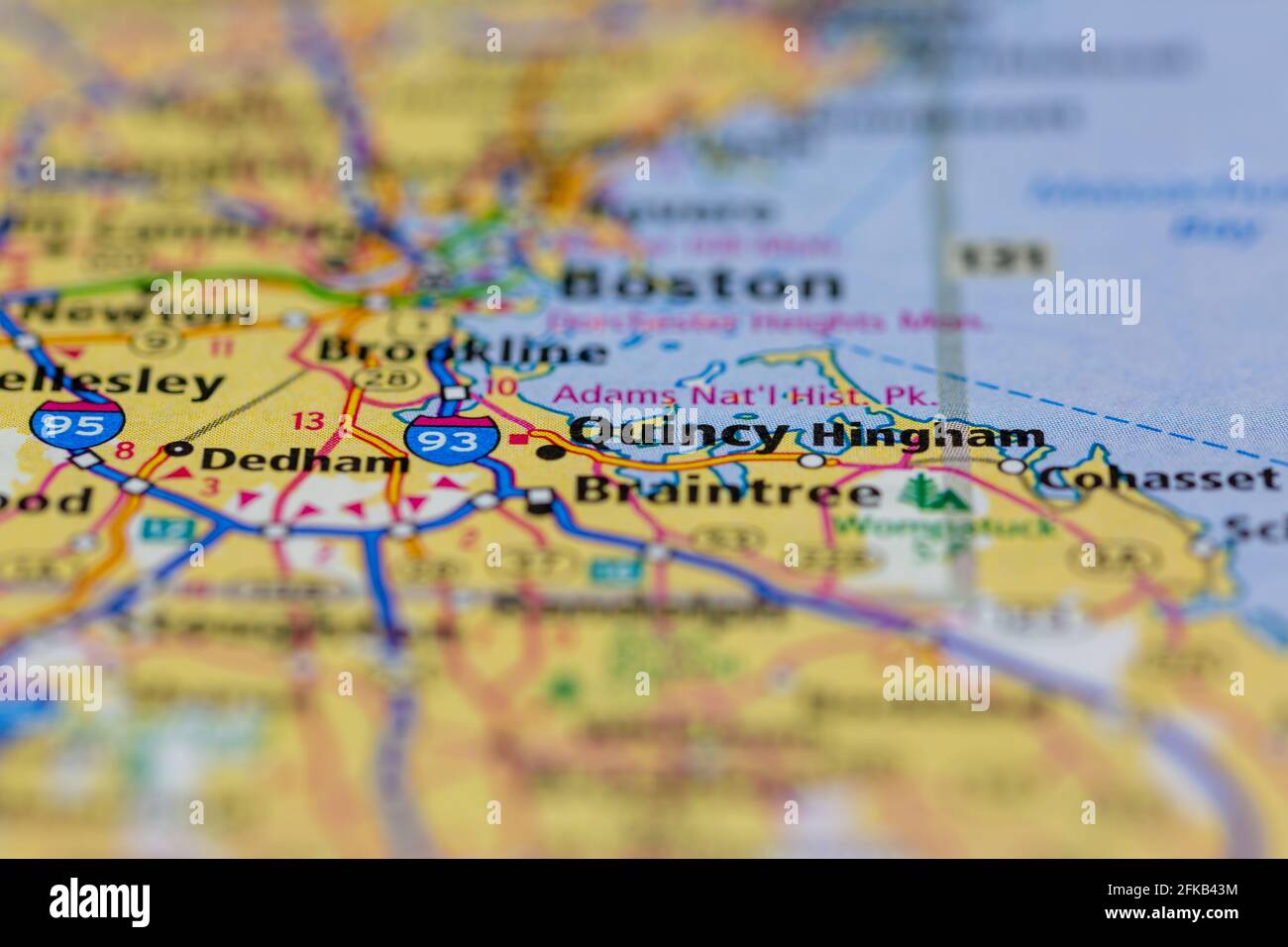 Quincy on a map hi-res stock photography and images - Alamy