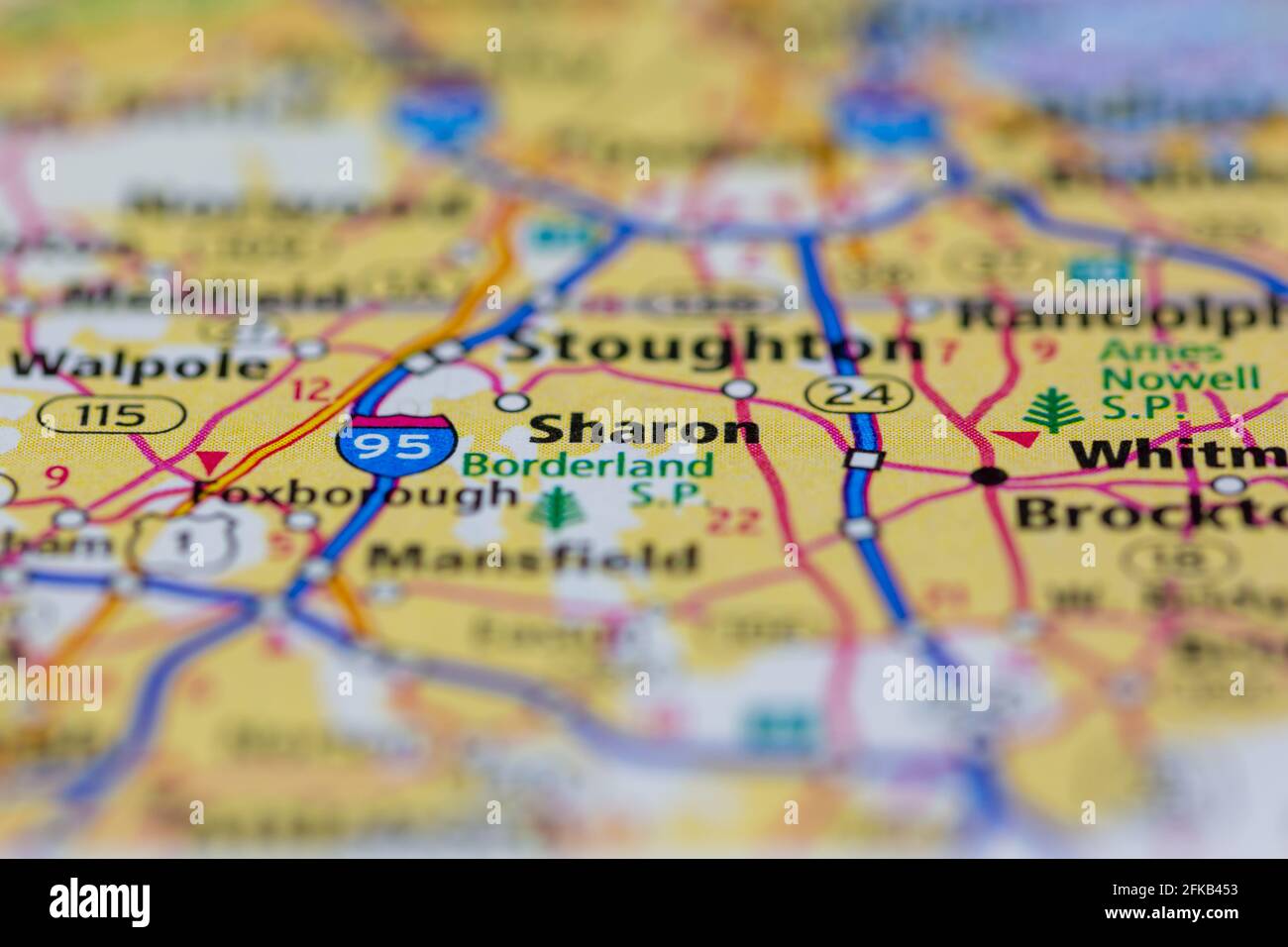 Sharon massachusetts map hires stock photography and images Alamy