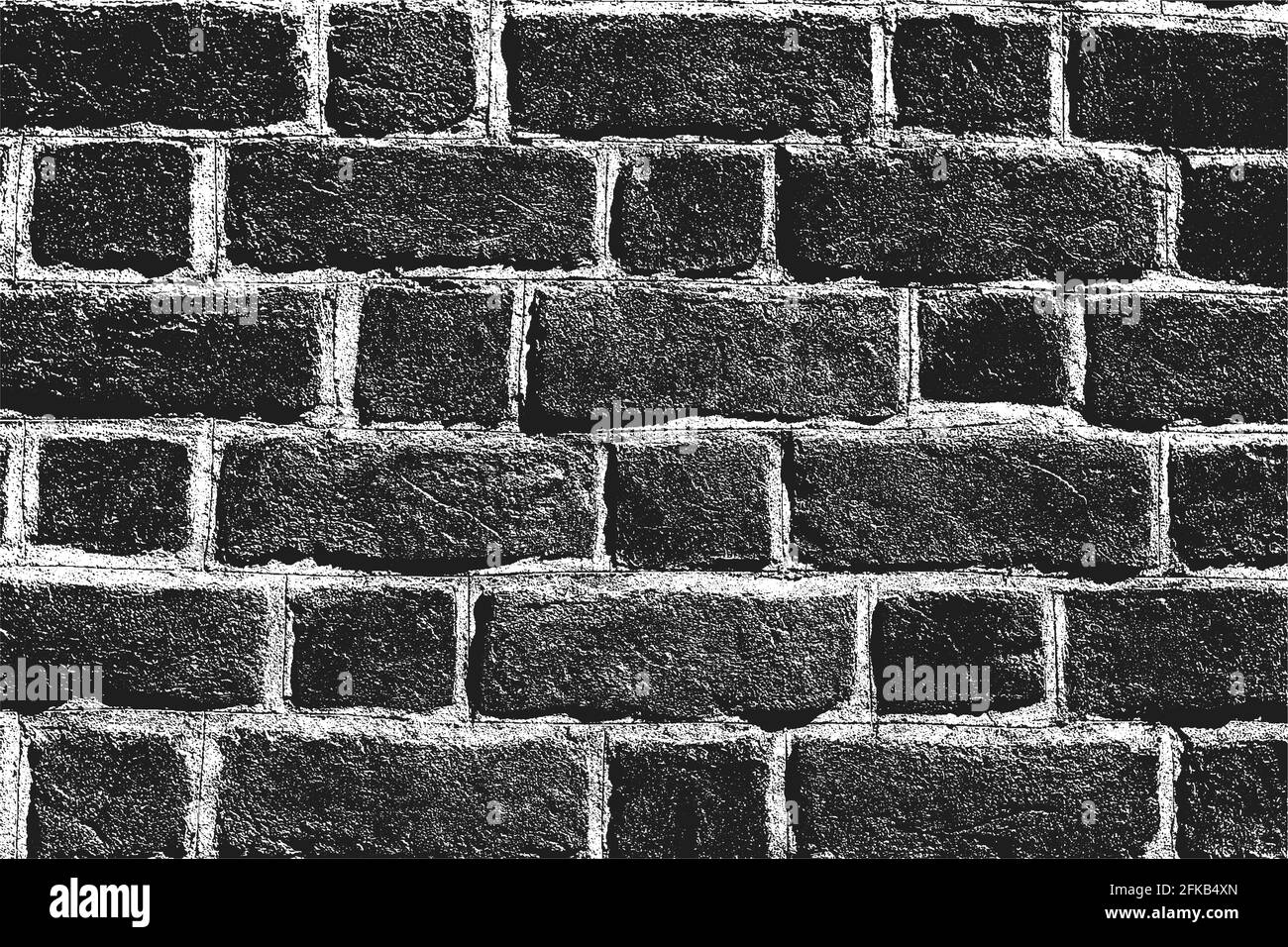 Distressed overlay texture of old brick wall, grunge background ...