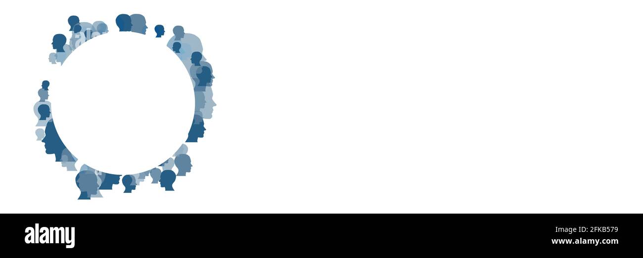 Abstract human faces on the white Stock Vector