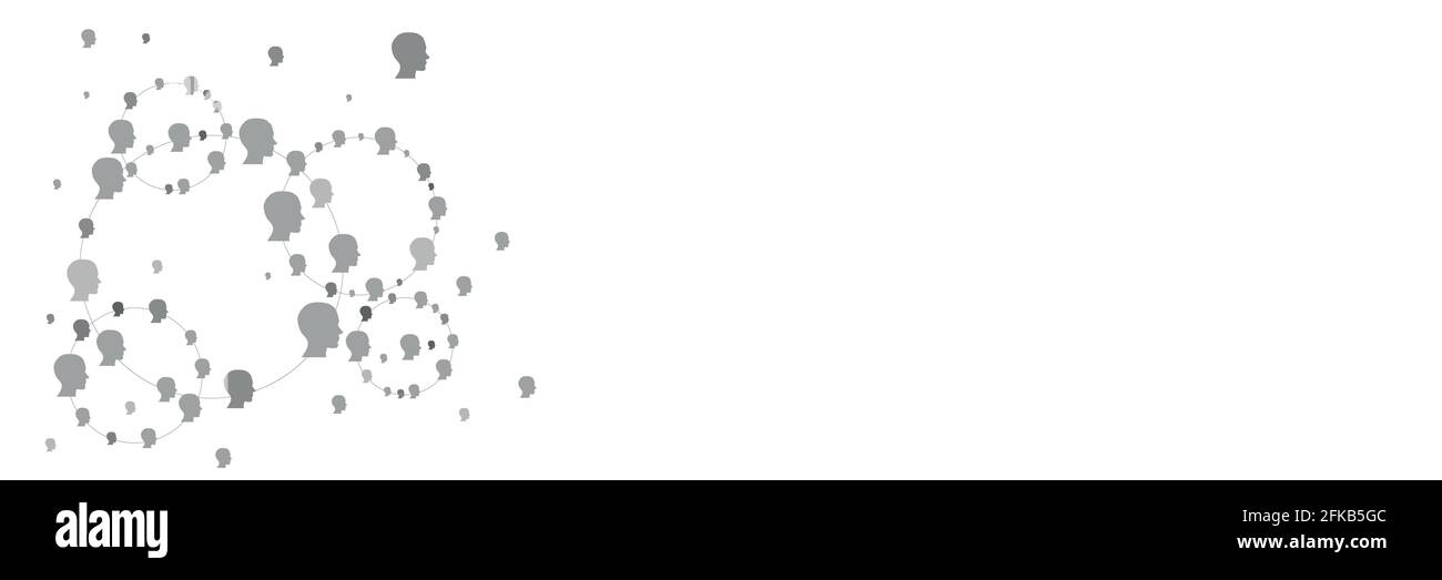 Abstract human faces on the white Stock Vector