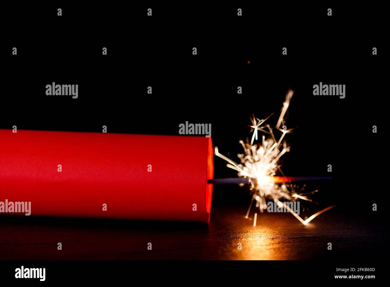 ignite the dynamite for explosions Stock Photo