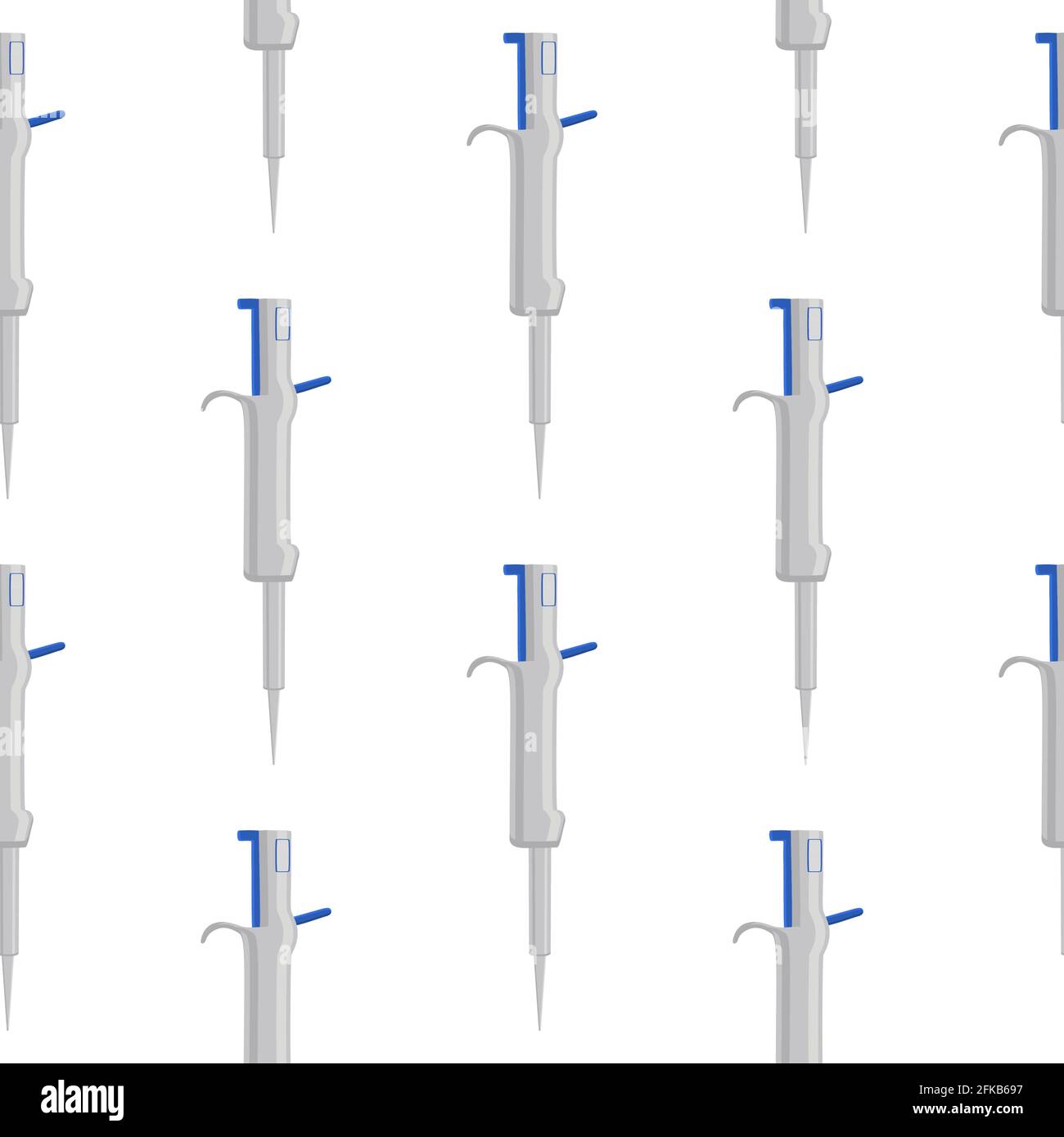 Abstract seamless medical pipette, dropper for laboratory on white ...