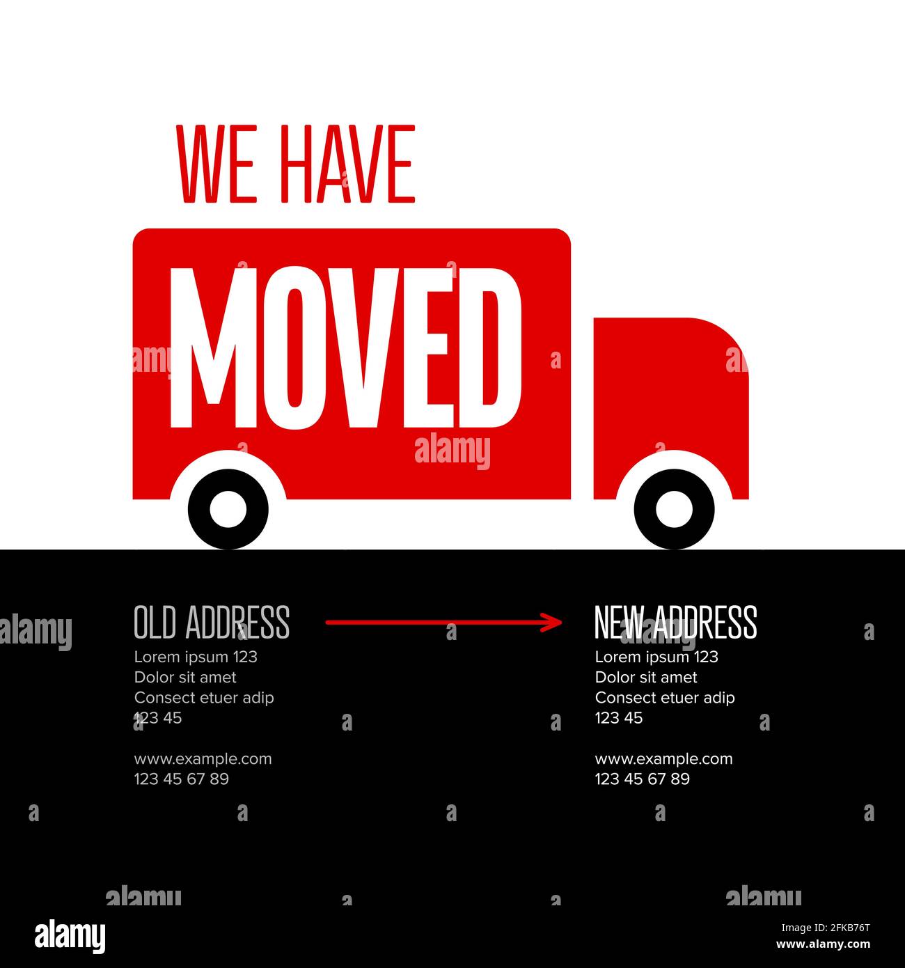 We are moving minimalistic flyer template with place for new Regarding Moving Flyer Template