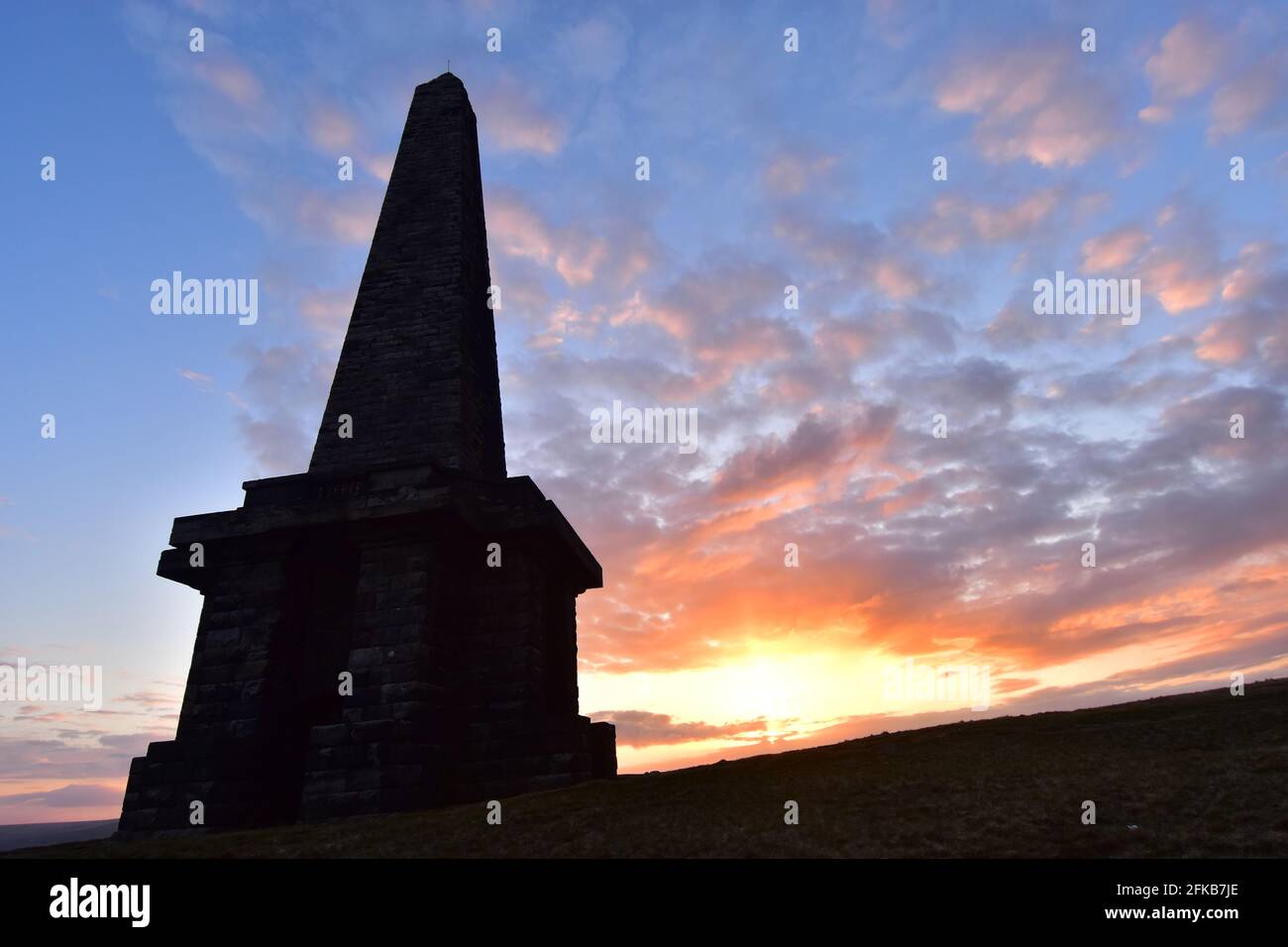 Stoodley Pike monument, Pennine Way, Hebden Bridge, Todmorden