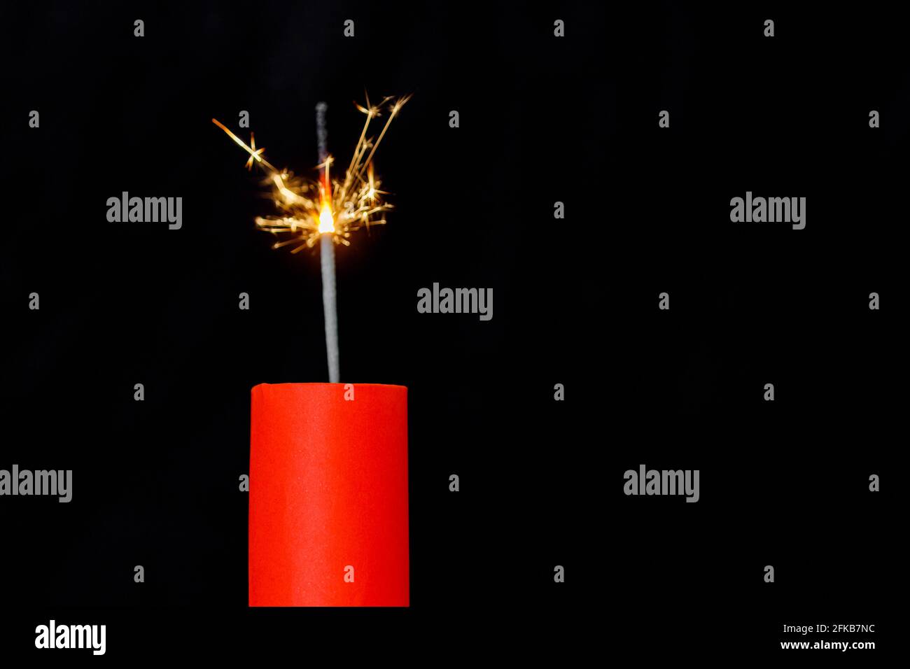 ignite the dynamite for explosions Stock Photo