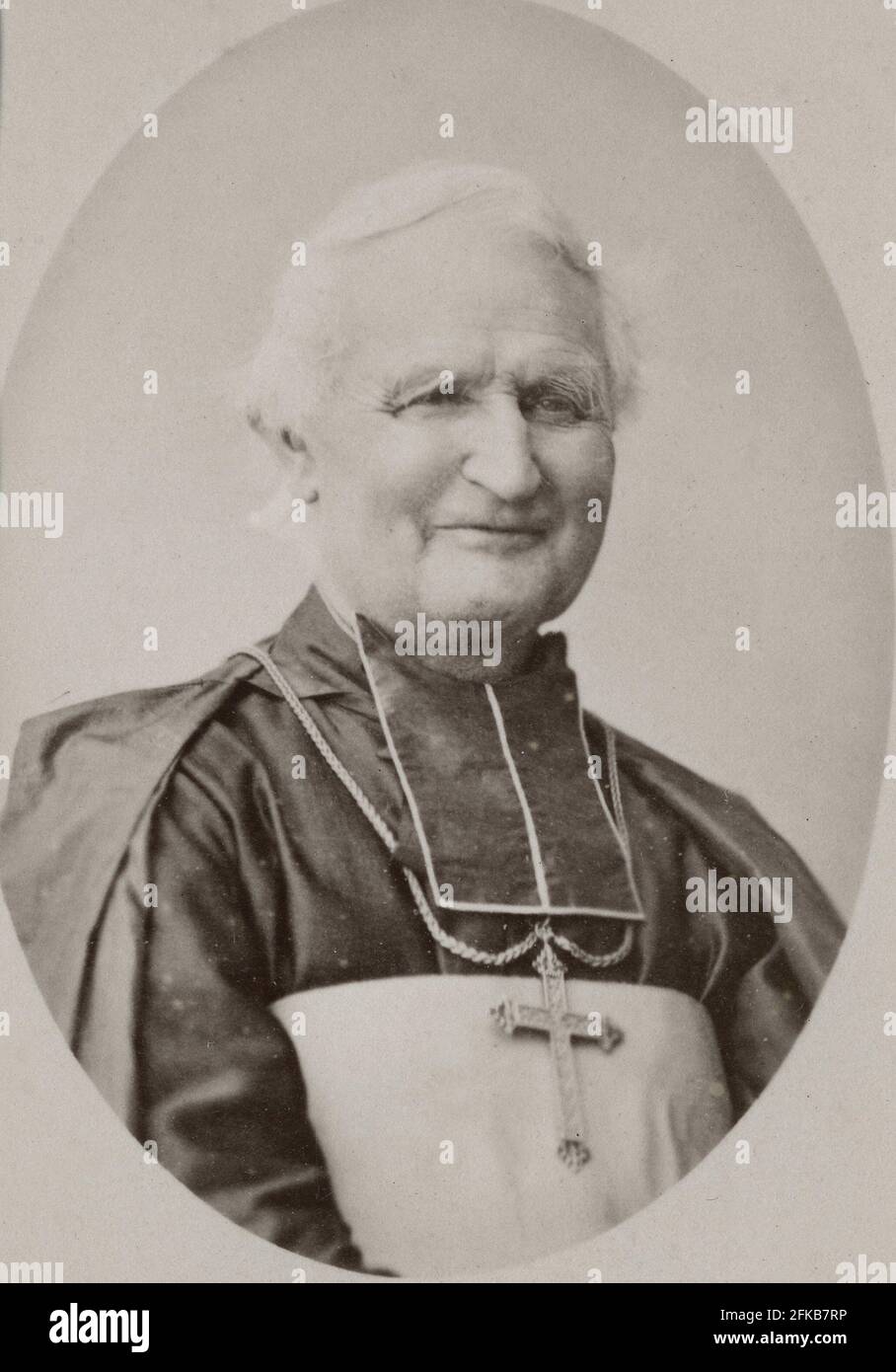His Lordship Félix Dupanloup (1802-1878) Bishop of Orleans from 1849 Photograph by Chalot & Cie Cabinet card format  Paris, Fondation Napoléon Stock Photo