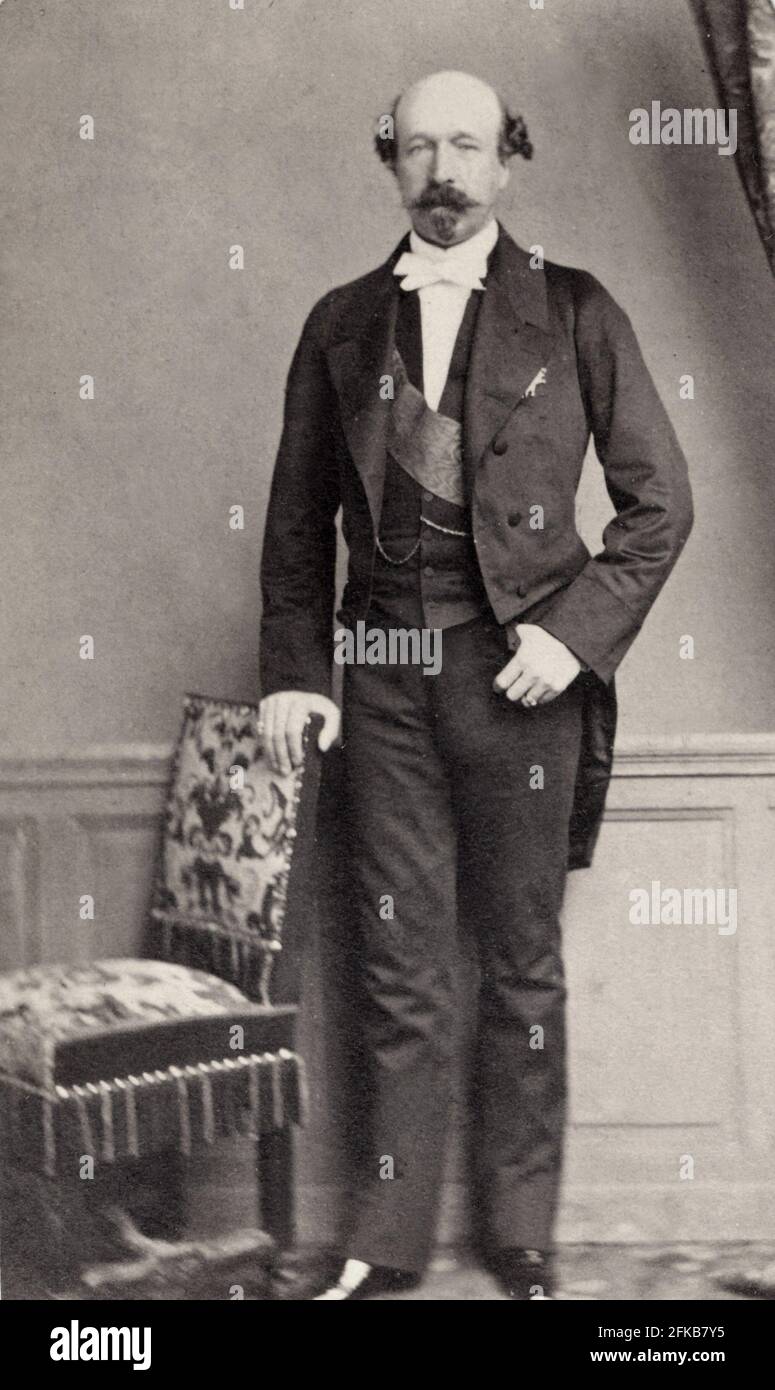 Count Charles Auguste Louis Joseph Morny (1811-1865), Duc de Morny Politician Cabinet card photograph  Paris, Fondation Napoléon Stock Photo