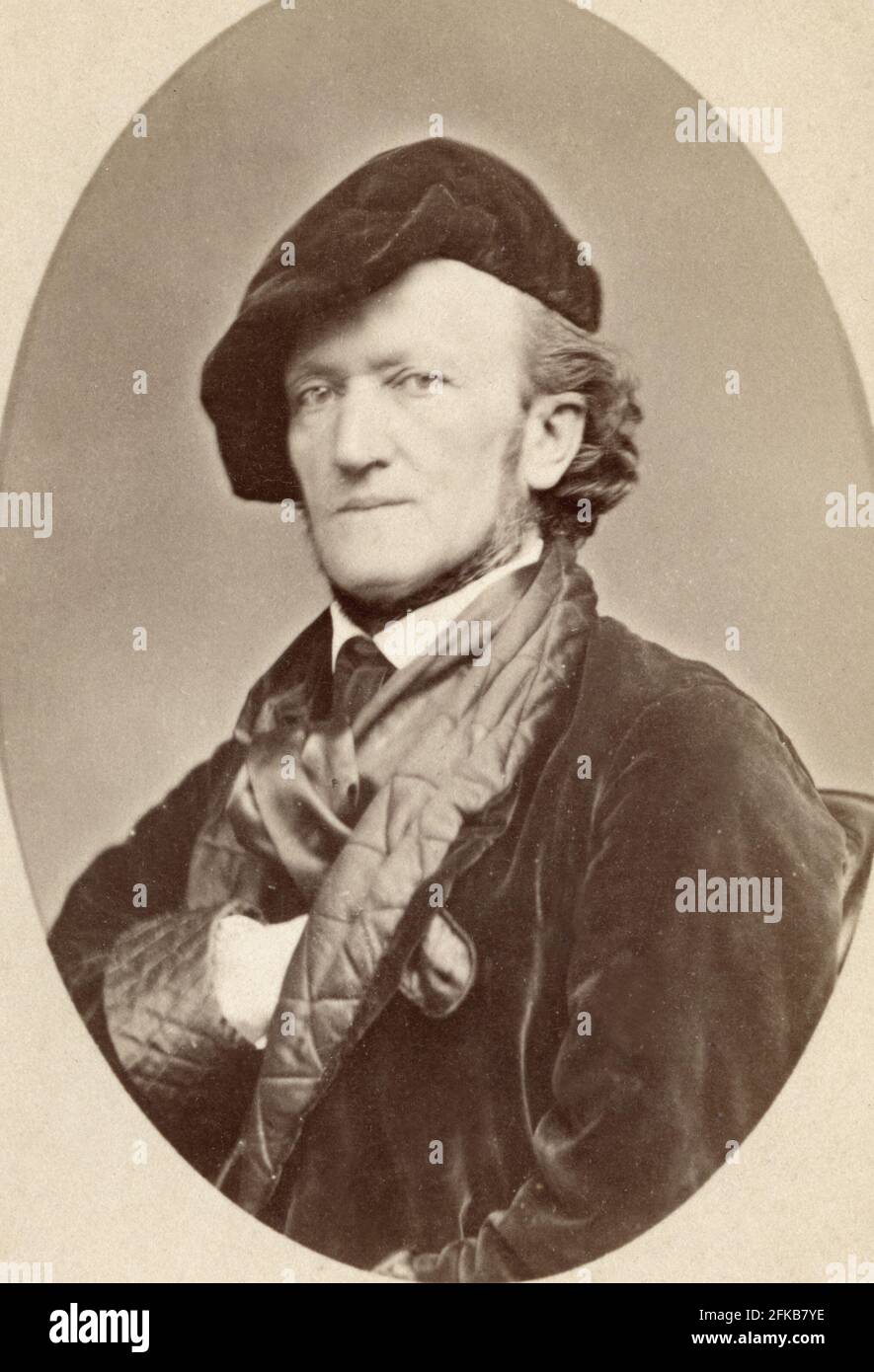 Richard Wagner (1813-1883) German composer Photograph by Ad. Braun & Cie Cabinet card format  Paris, Fondation Napoléon Stock Photo