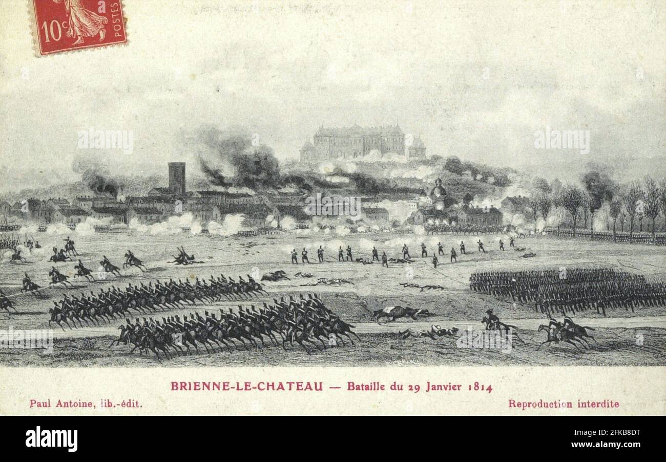 France Campaign: Battle of Brienne-Le-Château. 29th January 1814  Paris, Fondation Napoléon Stock Photo