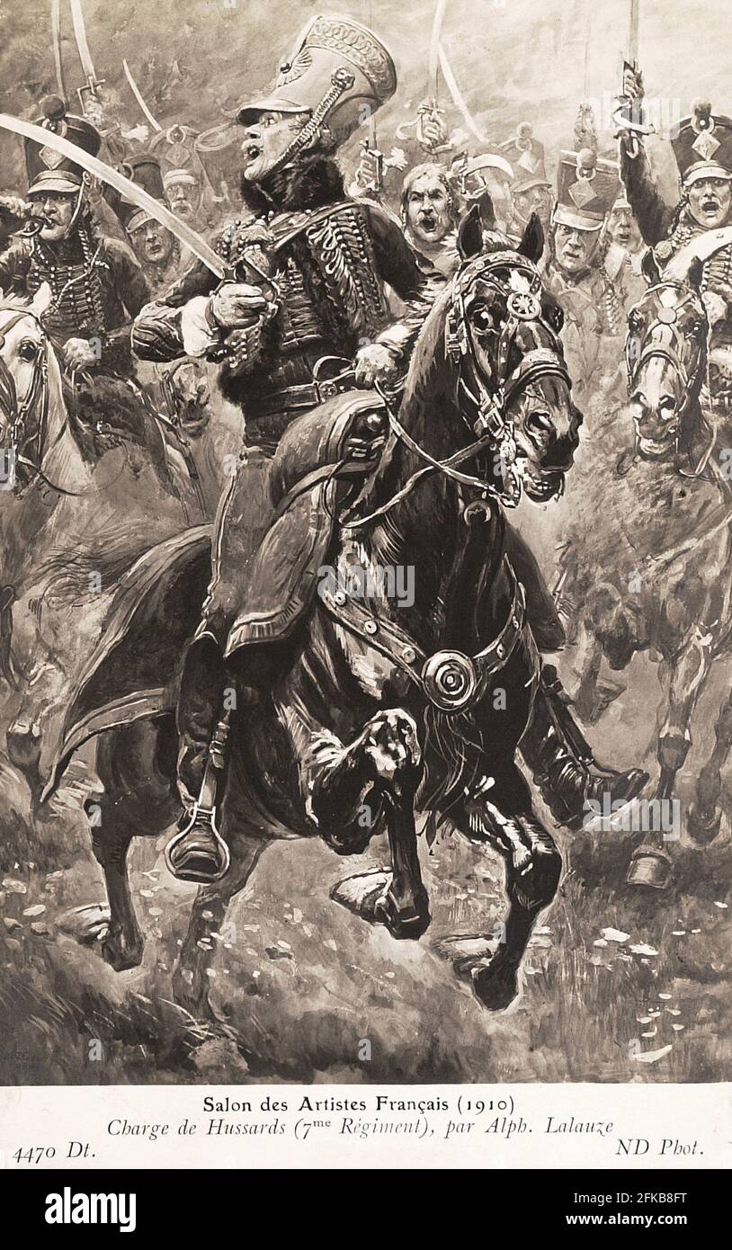 Bataille de Waterloo Hussar charge. 18th June 1815 Paris, Fondation