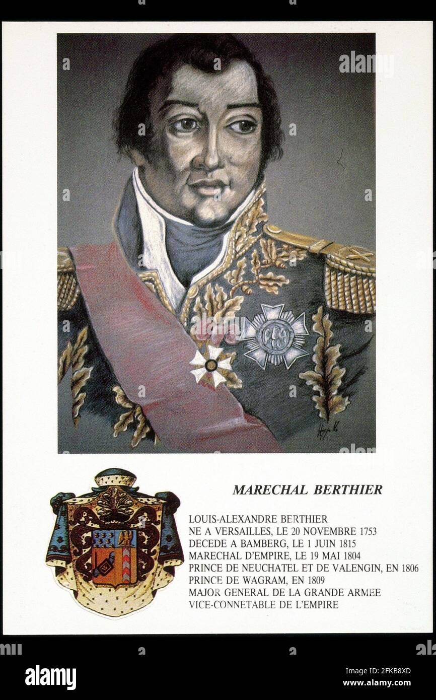 Portrait of Marshal Berthier.  Paris, Fondation Napoléon Stock Photo