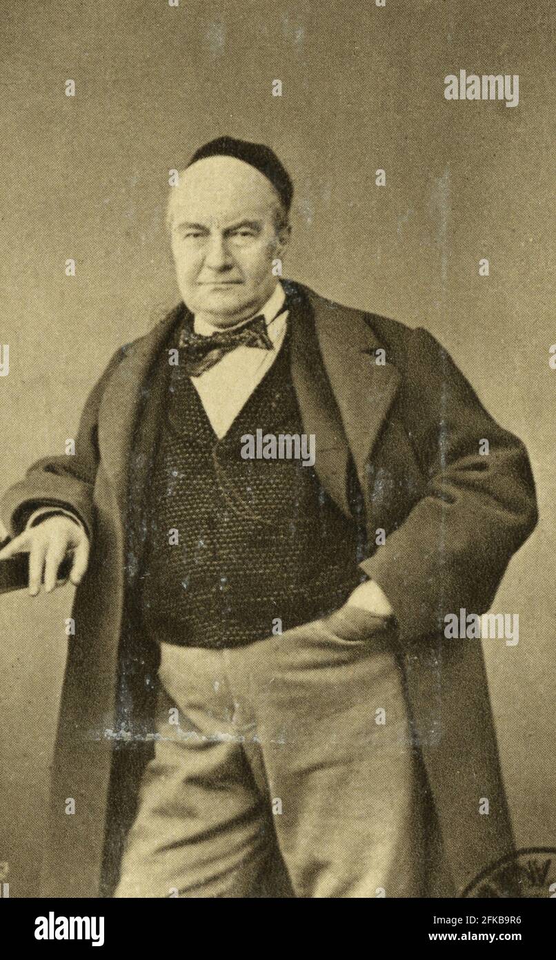 Charles-Augustin Sainte-Beuve (1804-1869) Writer and literary critic. Photograph from 1868.     Paris, Fondation Napoléon Stock Photo