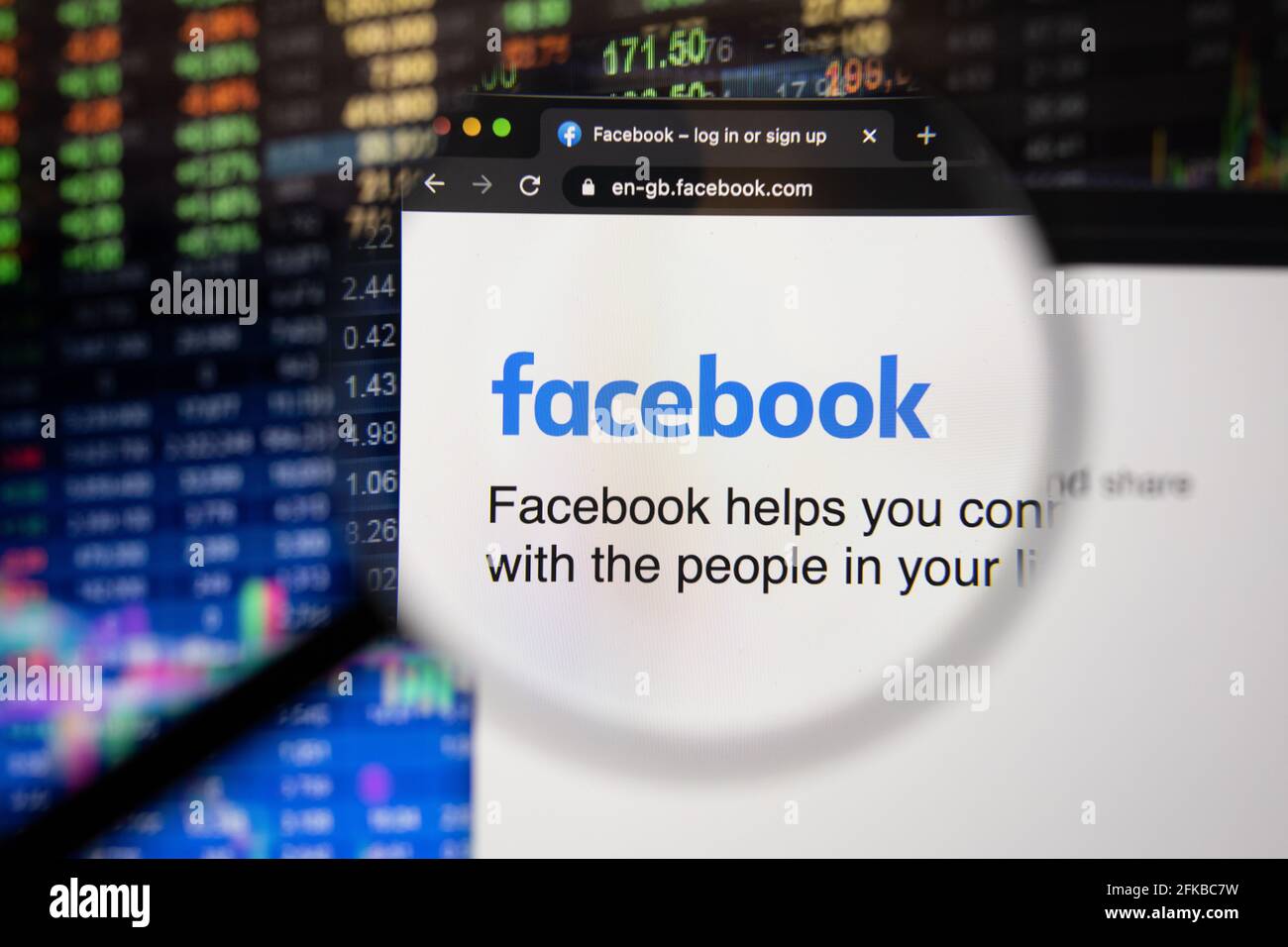 Facebook login page Stock Photo - Alamy