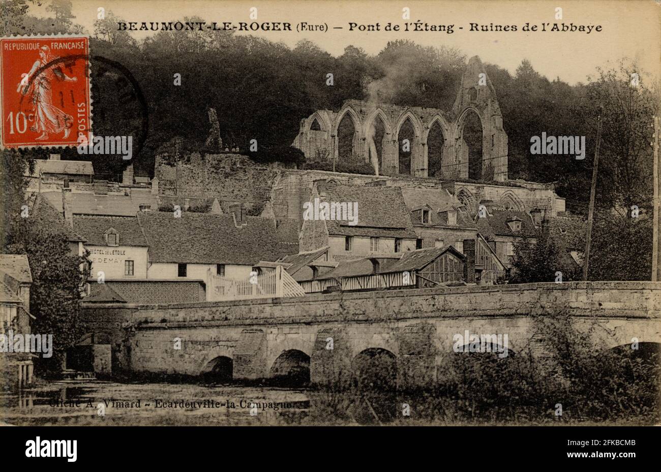 BEAUMONT LE ROGER. French department 27 Eure. Region Normandy