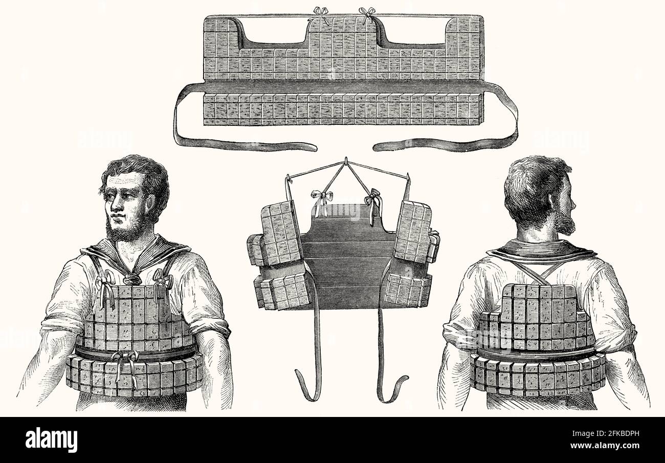 Life jackets from the the 19th century Stock Photo Alamy