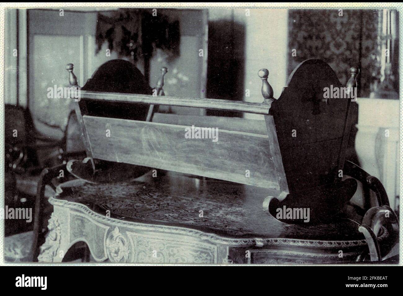 Native home of Napoleon I in Ajaccio. Napoleon's crib. The Youth of