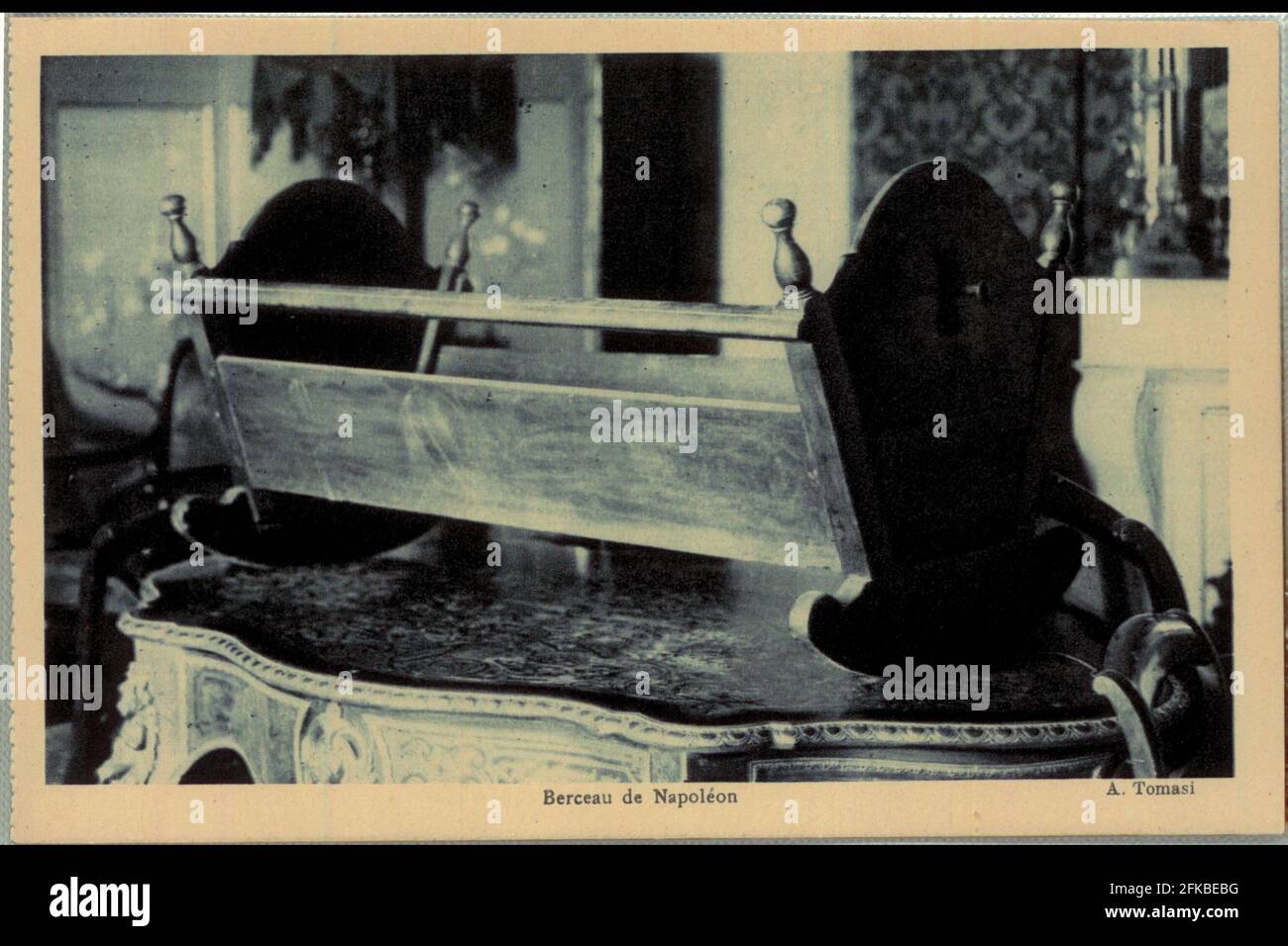 Native home of Napoleon I in Ajaccio. Napoleon's crib. The Youth of