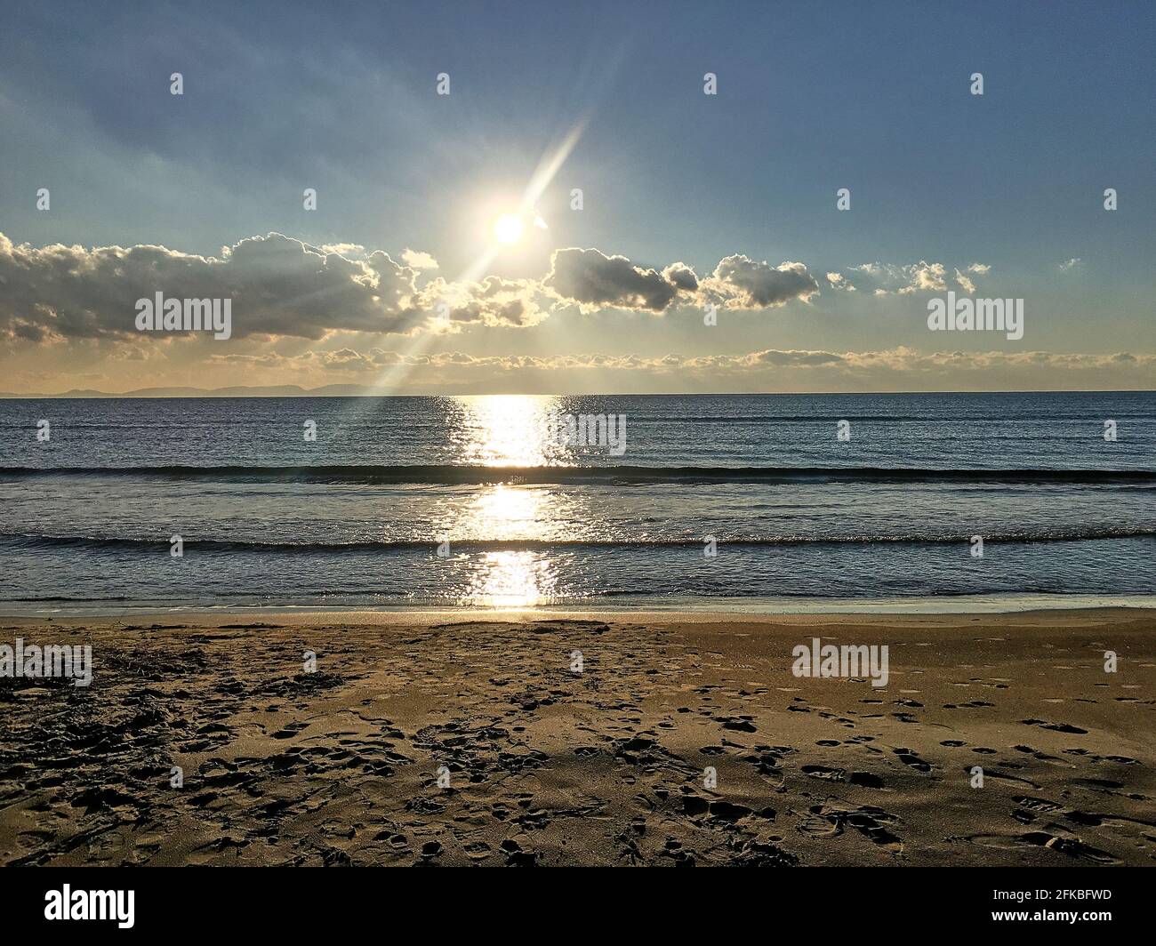 Beautiful sea and sky view before sunset Stock Photo
