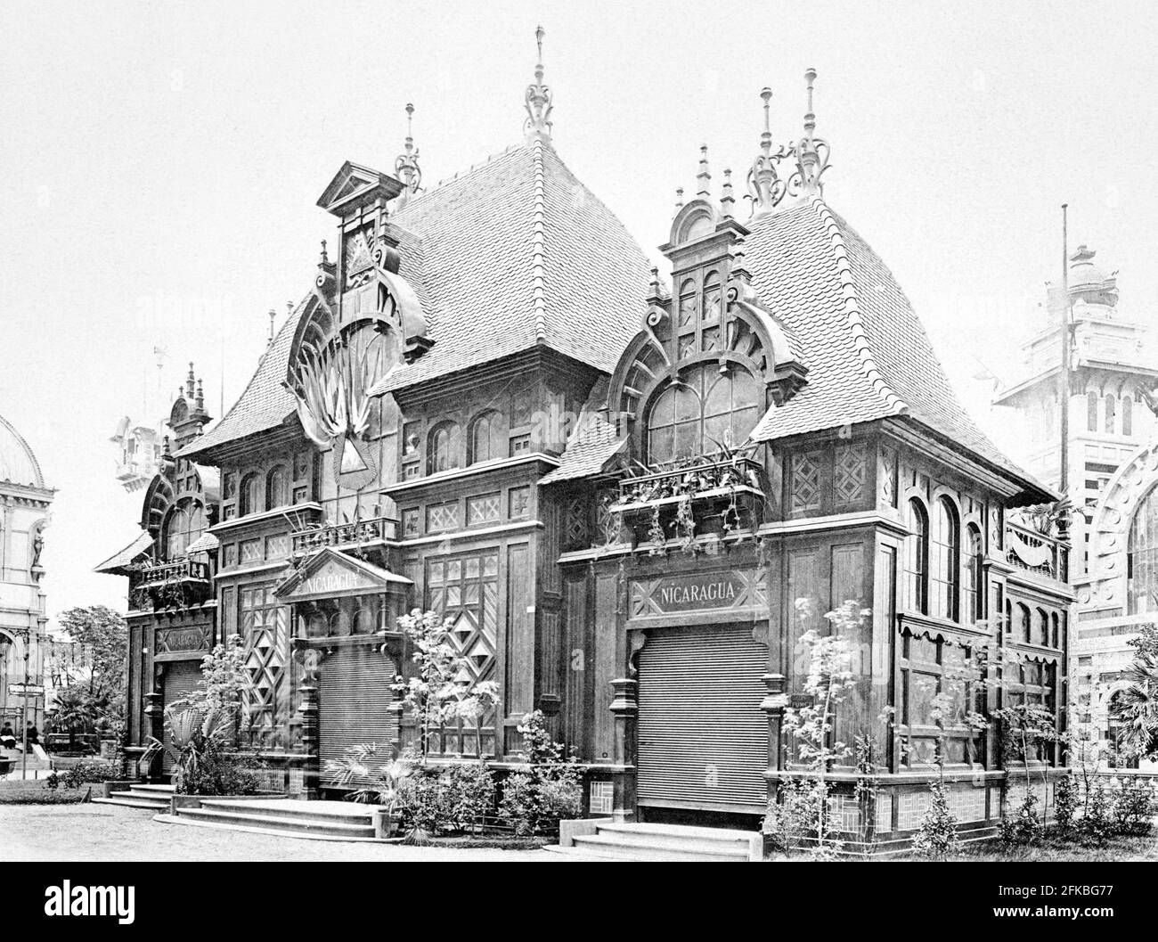 Exposition Universelle, Paris,1889 : The pavilion of Nicaragua at