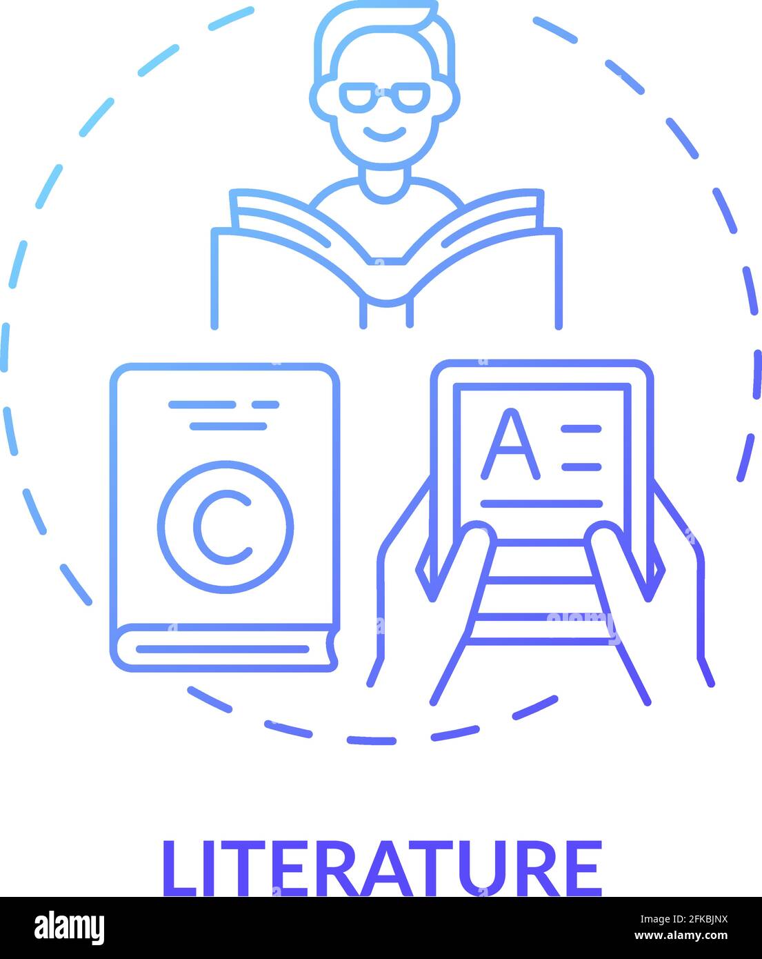 Literature concept icon Stock Vector Image & Art - Alamy