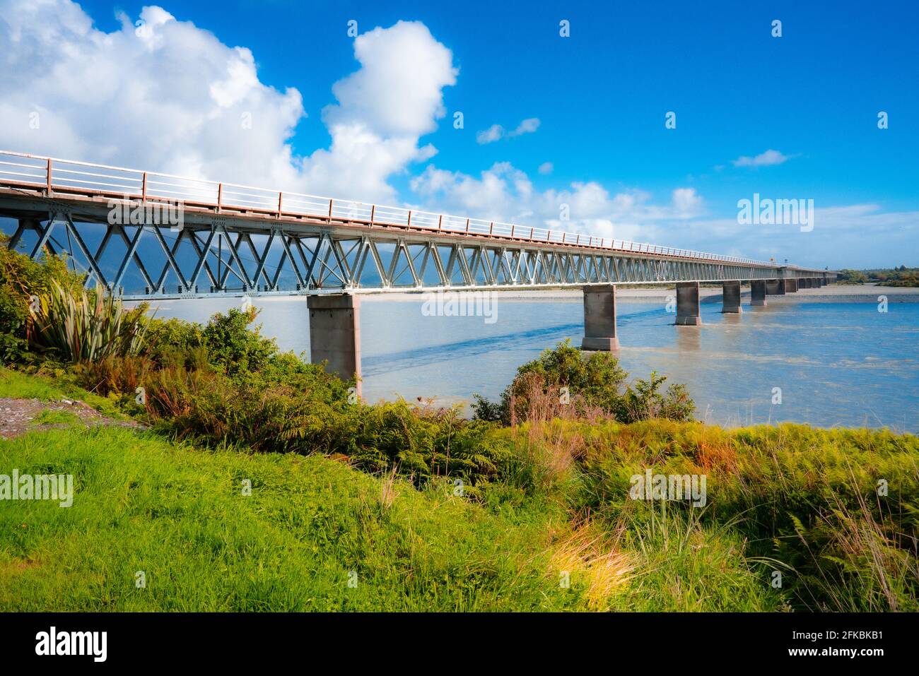 Haast River Bridge Stock Photo