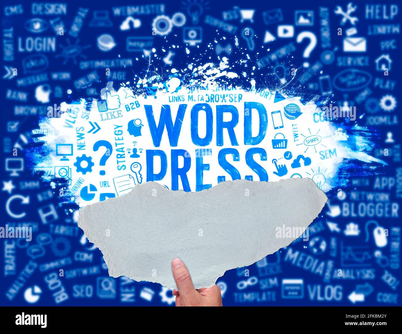 Wordpress; WordPress concept on background Stock Photo Alamy