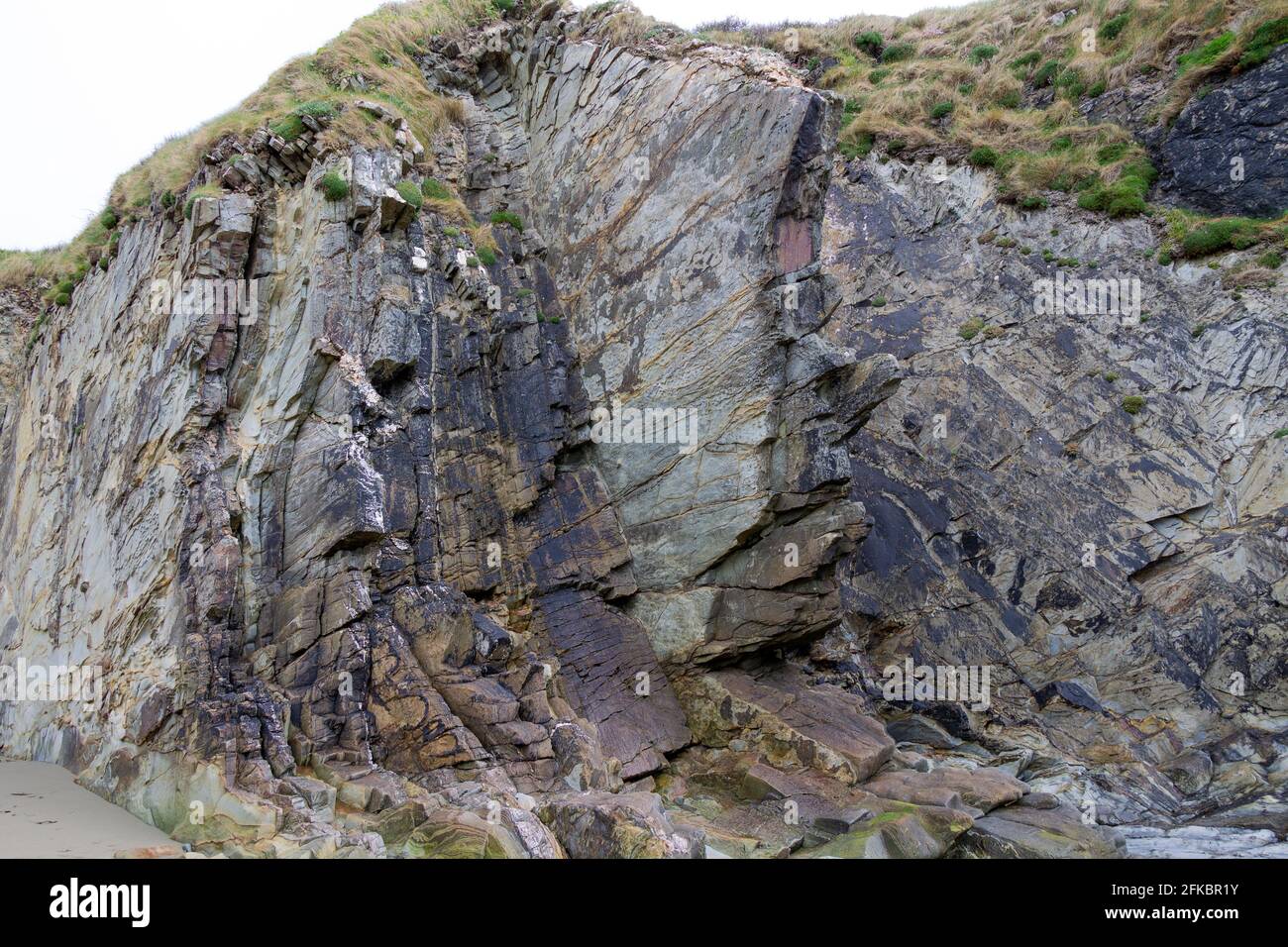 Geological uplift West Cork Ireland Stock Photo