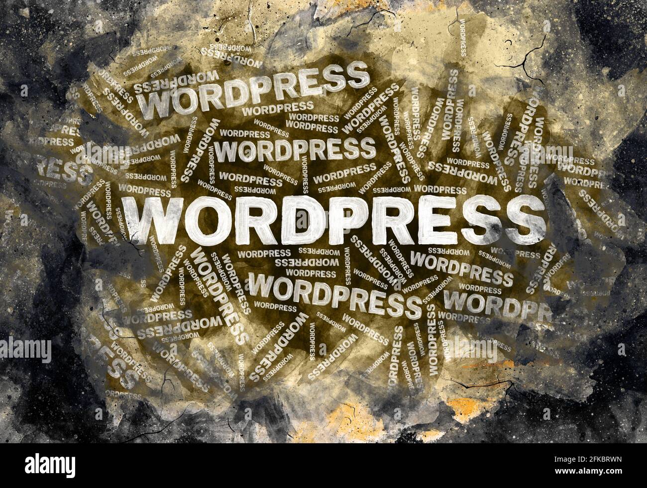 Wordpress; WordPress concept on background Stock Photo Alamy