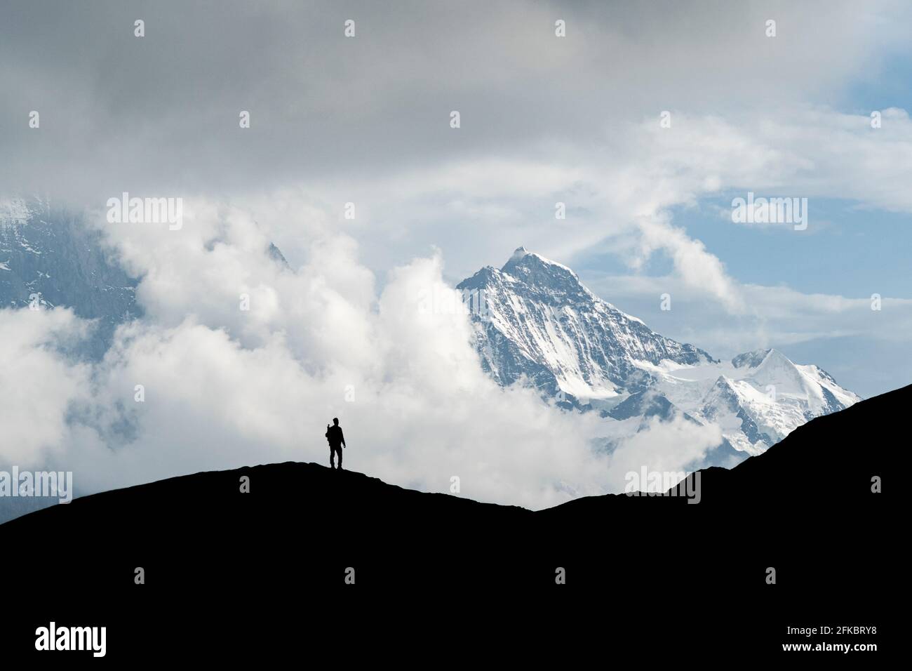 Hiker silhouette hi-res stock photography and images - Alamy