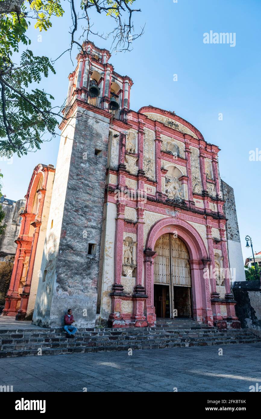 Cathedral of Cuernavaca, UNESCO World Heritage Site, Earliest 16th century Monasteries on the slopes of Popocatepetl, Mexico, North America Stock Photo