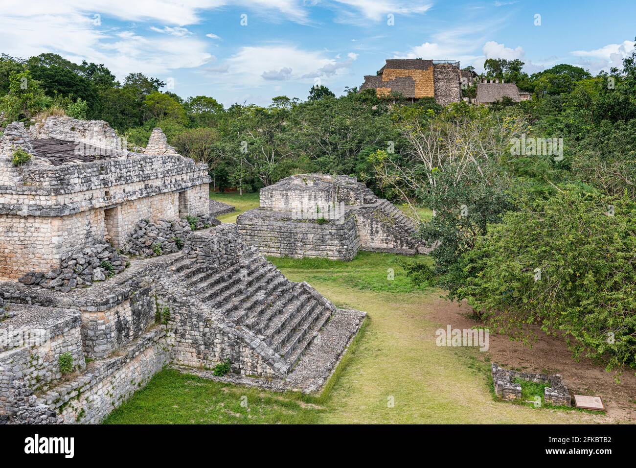 Yucatec-Maya archaeological site, Ek Balam, Yucatan, Mexico, North America Stock Photo