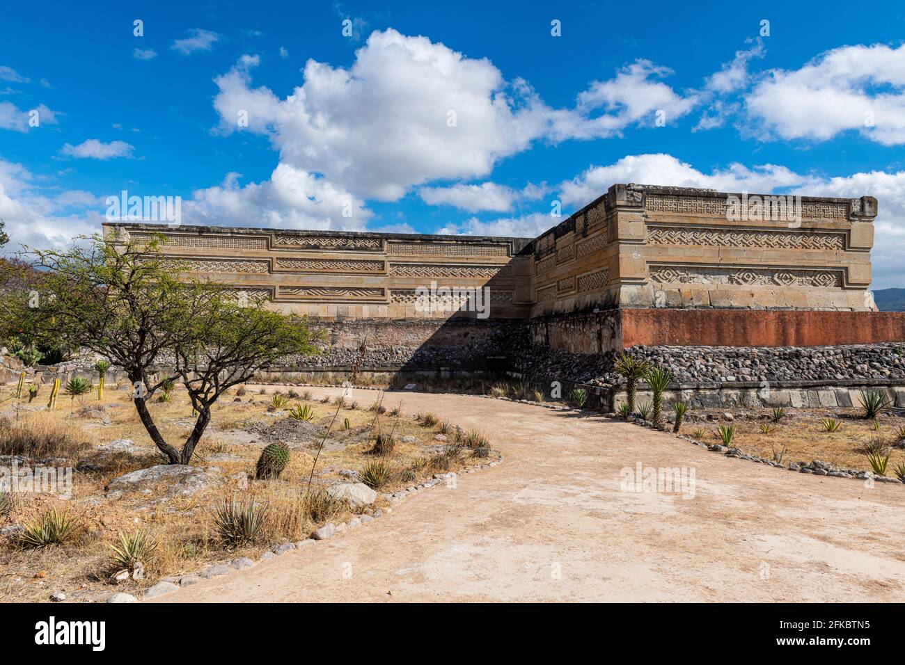 Mitla archaeological site from the Zapotec culture, San Pablo Villa de Mitla, Oaxaca, Mexico, North America Stock Photo