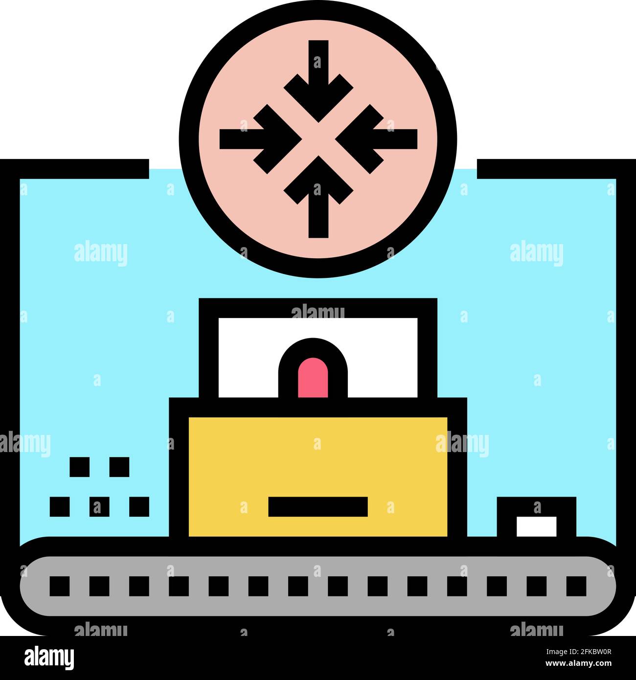 compression pharmaceutical production color icon vector illustration ...
