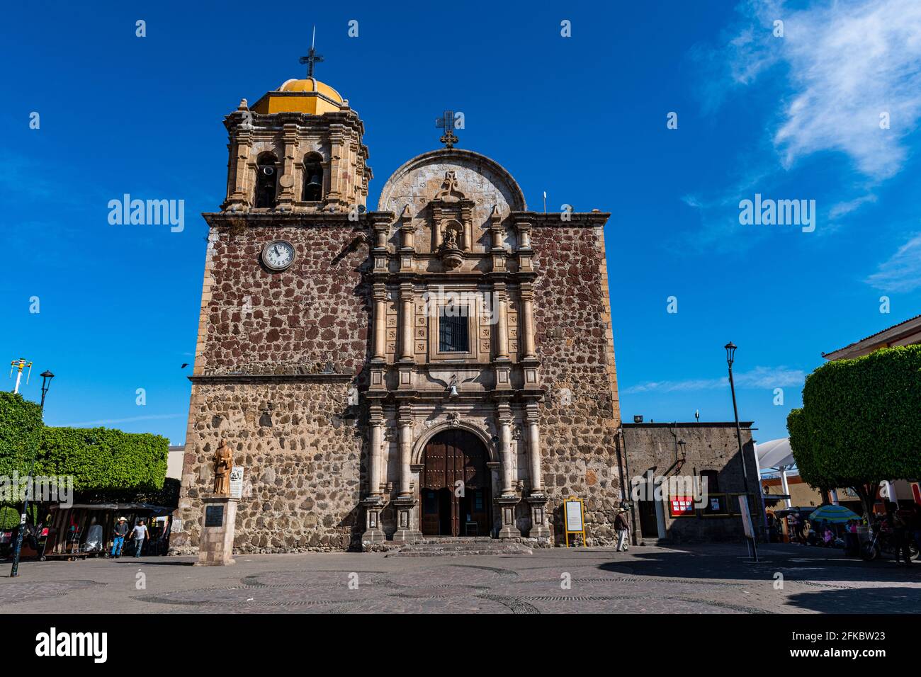 Parroquia Santiago Apostol, Plaza Principal Tequila, UNESCO World Heritage Site, Tequila, Jalisco, Mexico, North America Stock Photo