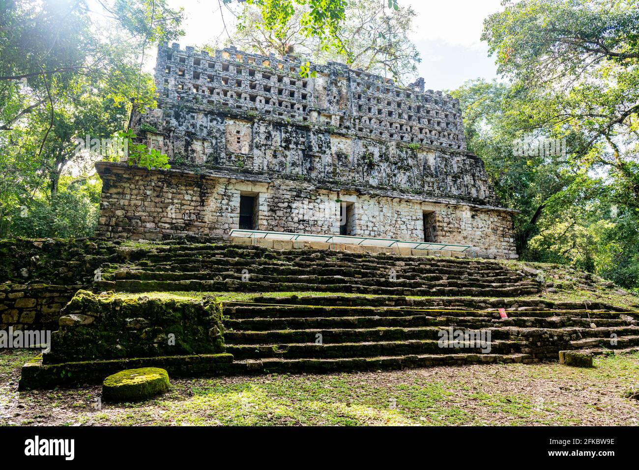 Archaeological Maya site of Yaxchilan in the jungle of Chiapas, Mexico ...